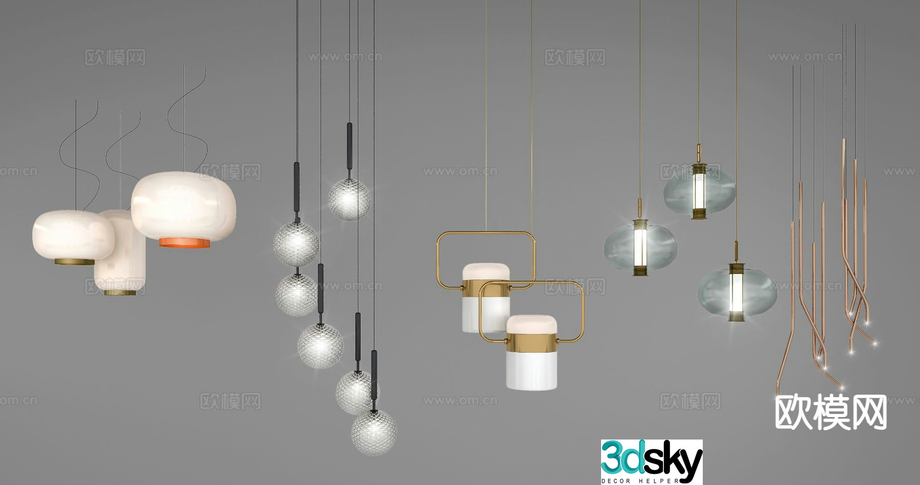 Light luxury small chandelier bedside small chandelier 3d model