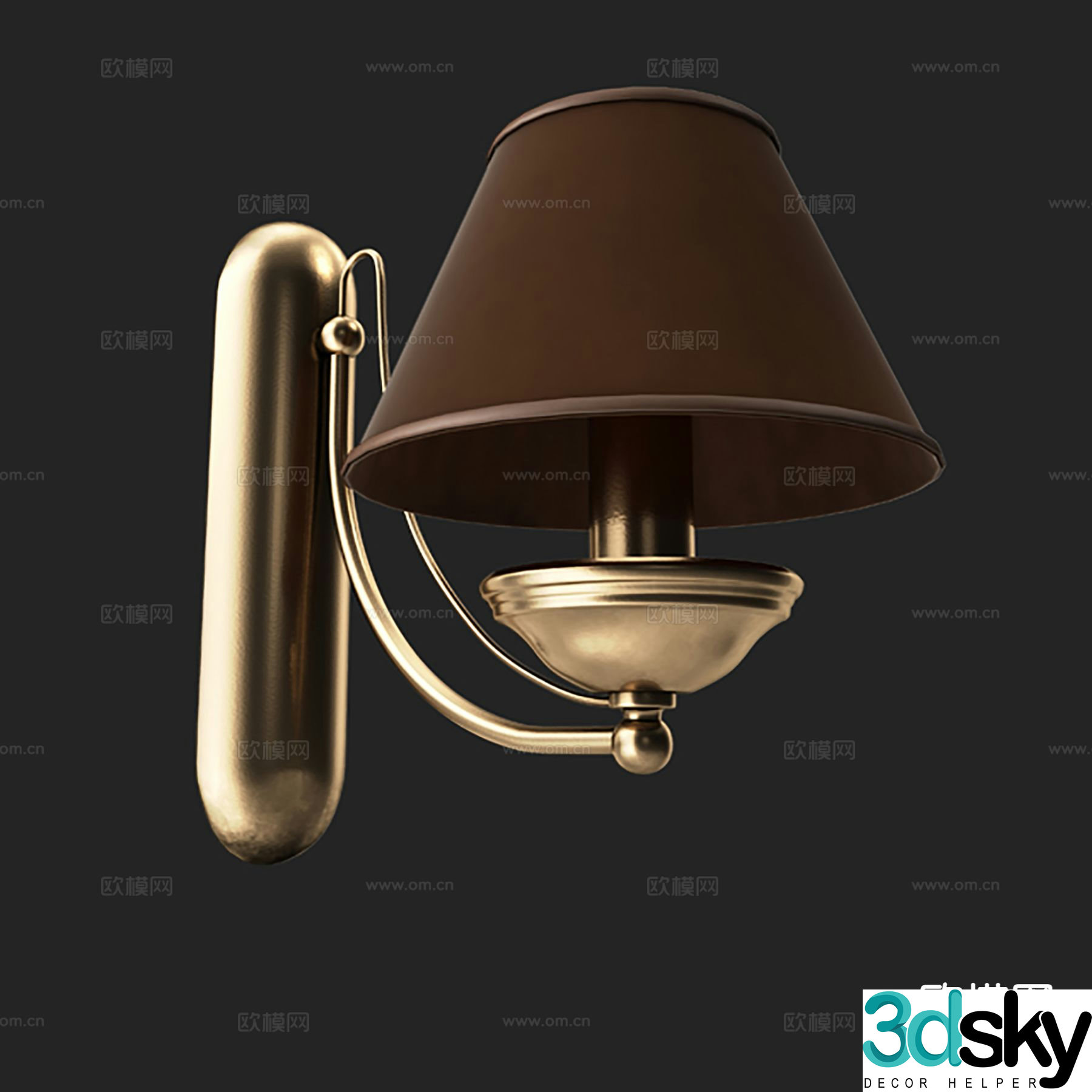 Light luxury wall lamp 3D model