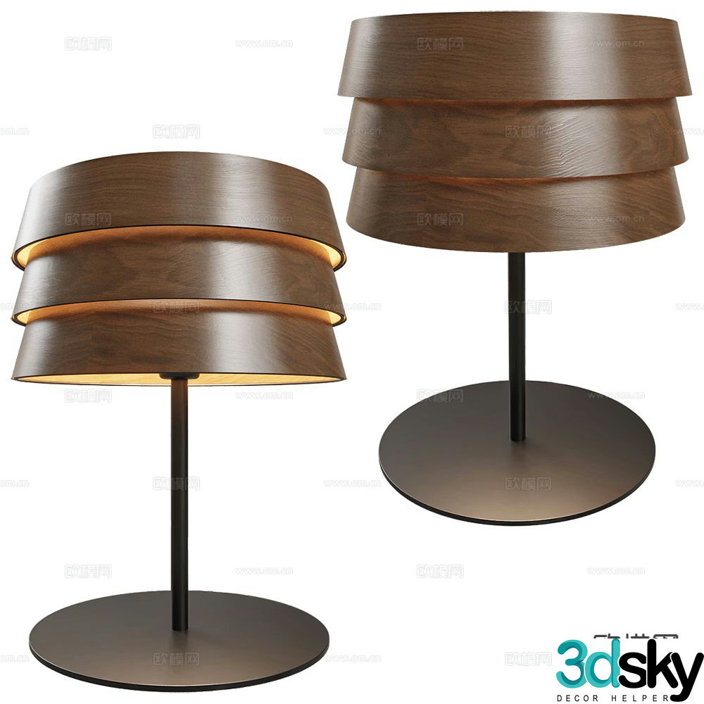 Punt multi-layer table lamp 3d model