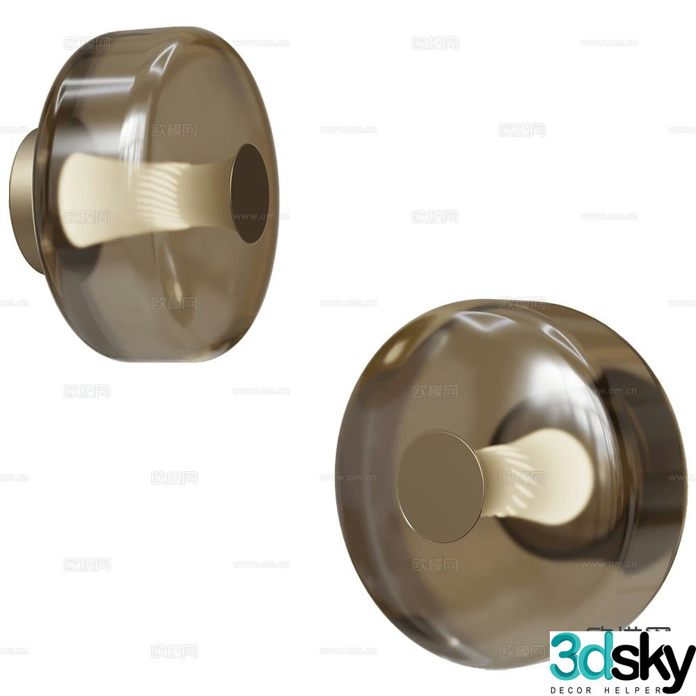 Italamp Italian wall lamp glass wall lamp round wall lamp 3d model