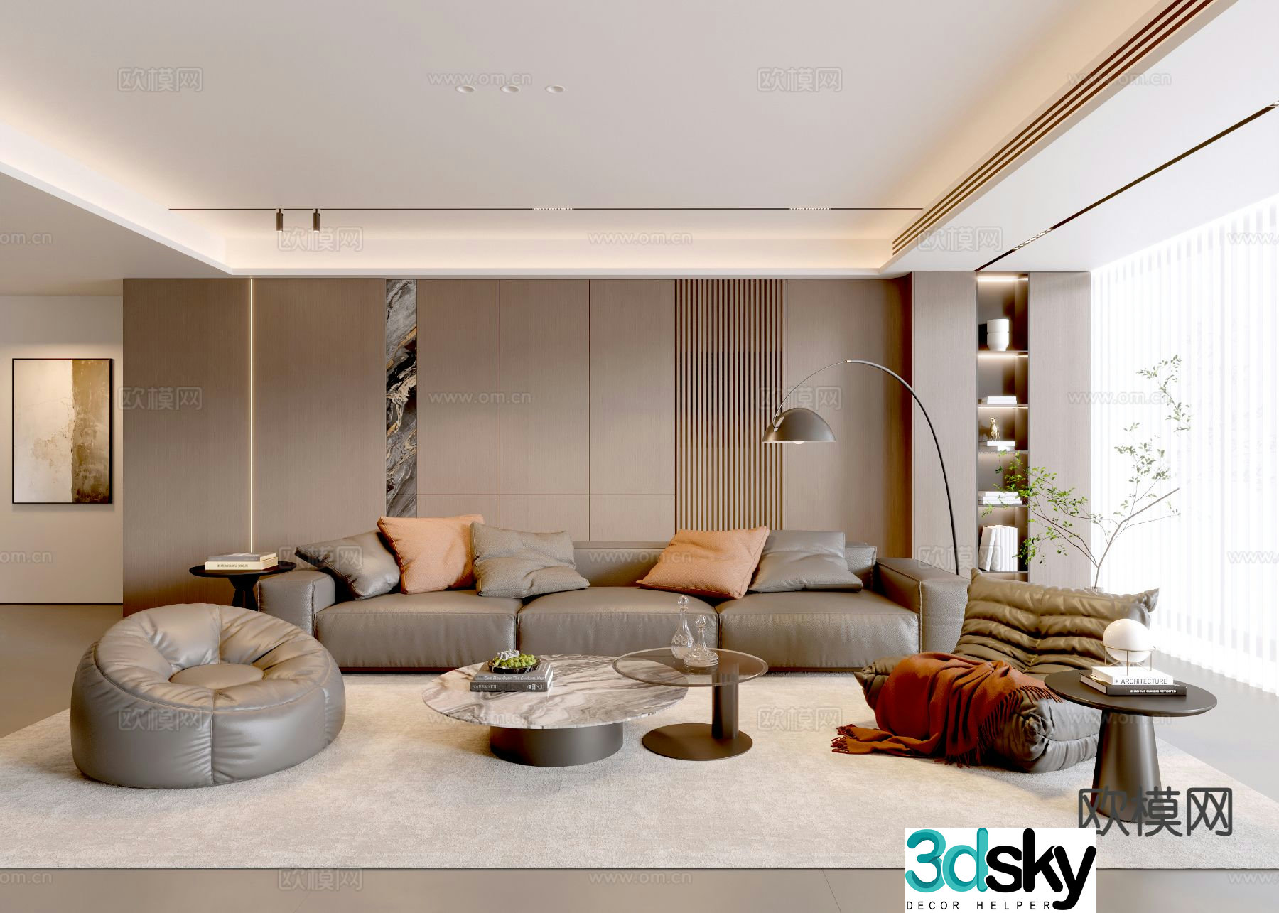 Italian living room 3d model