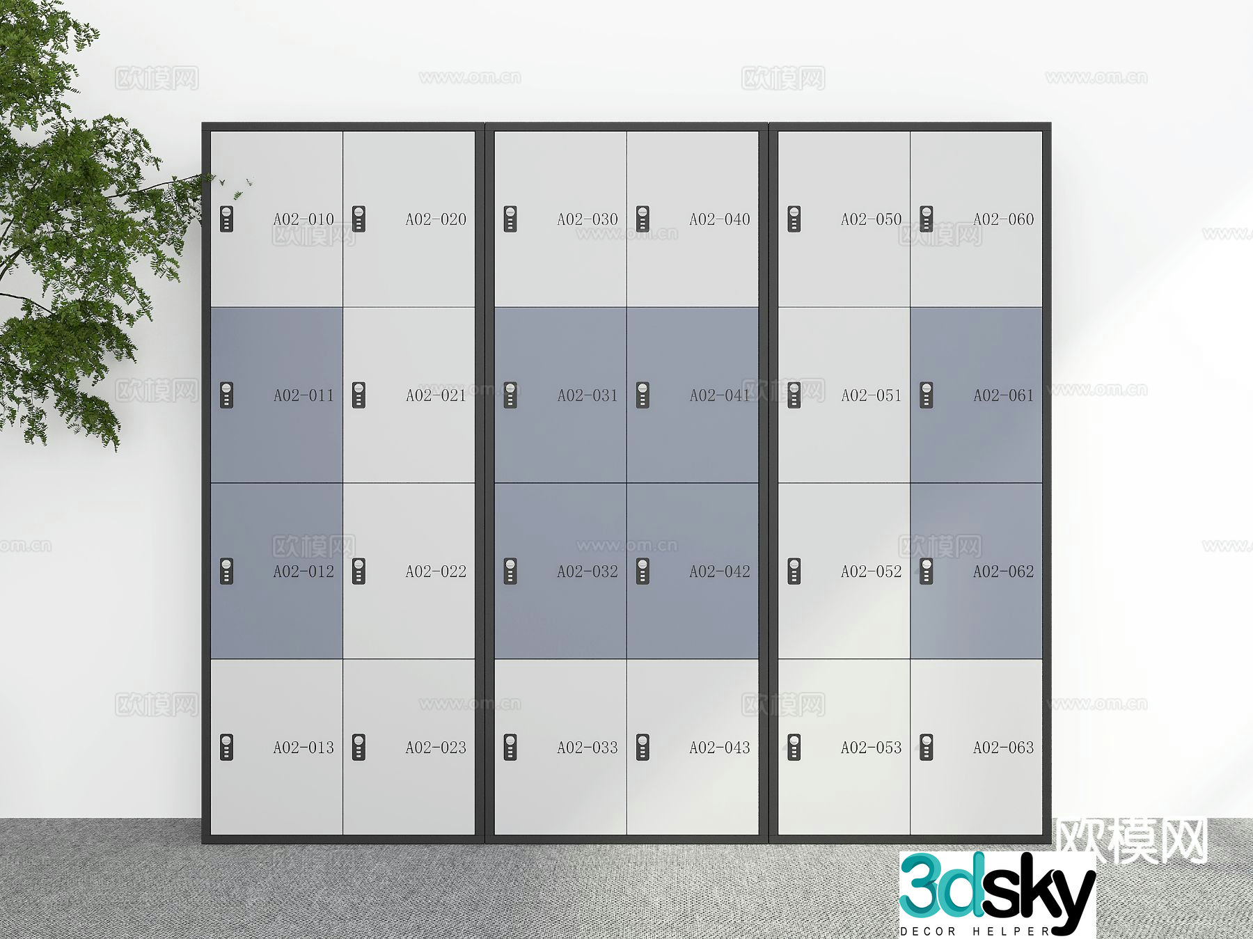 Modern locker locker 3d model