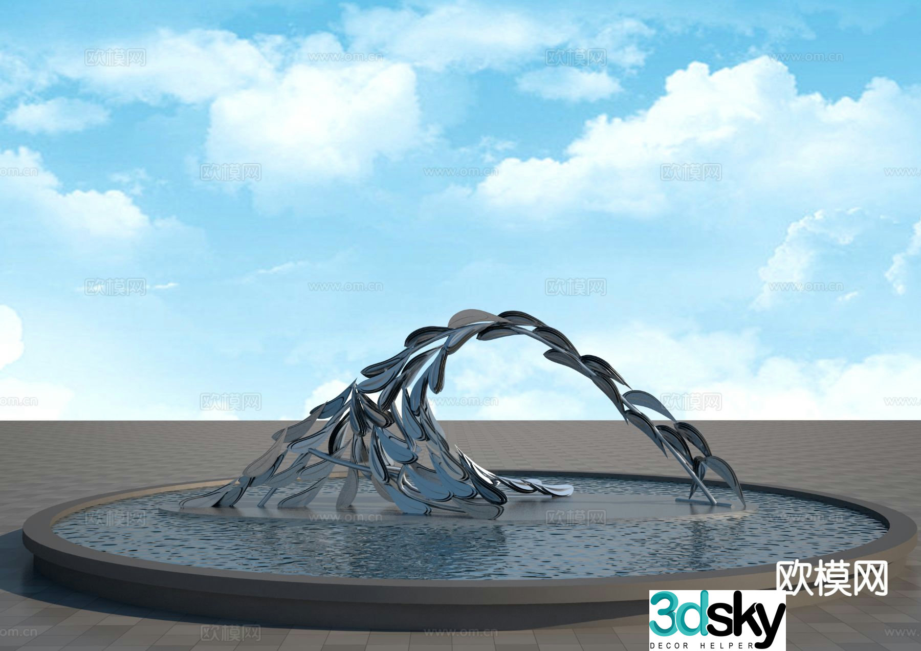 abstract sculpture landscape sculpture 3d model