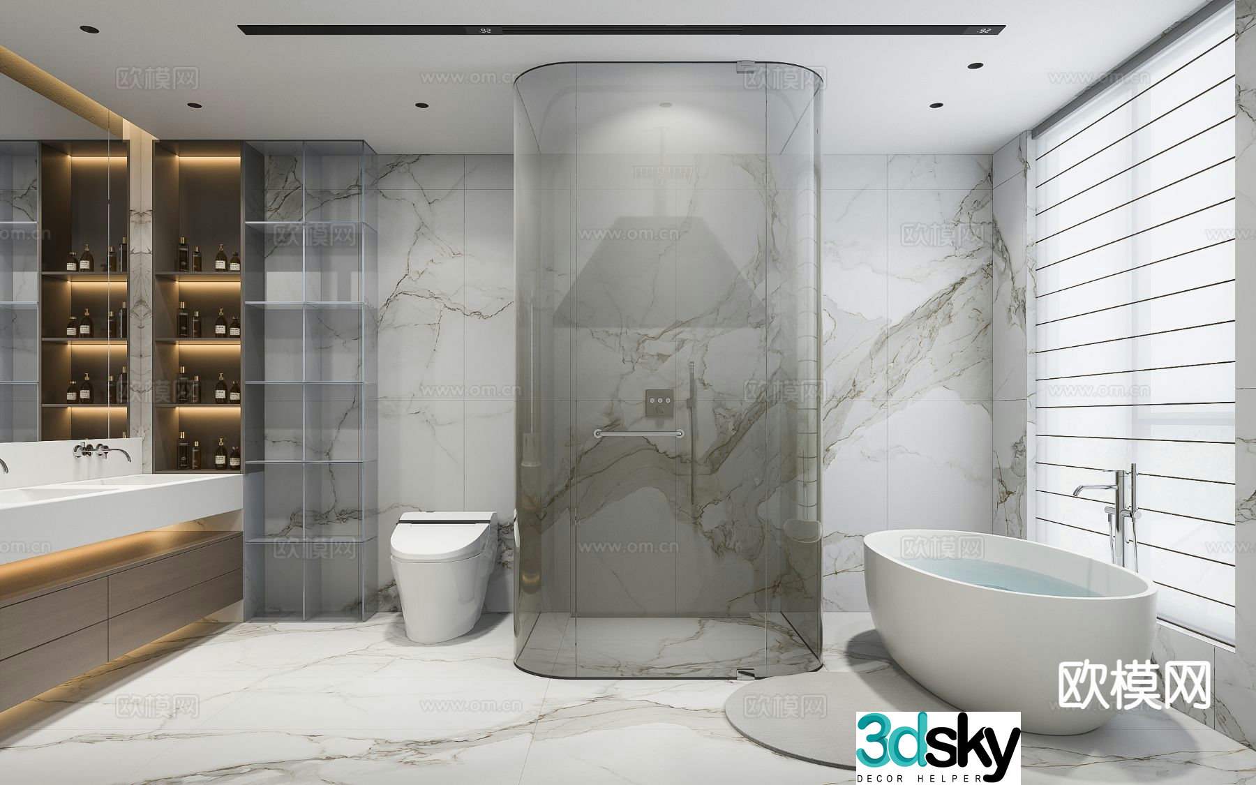 Modern bathroom bathroom 3d model