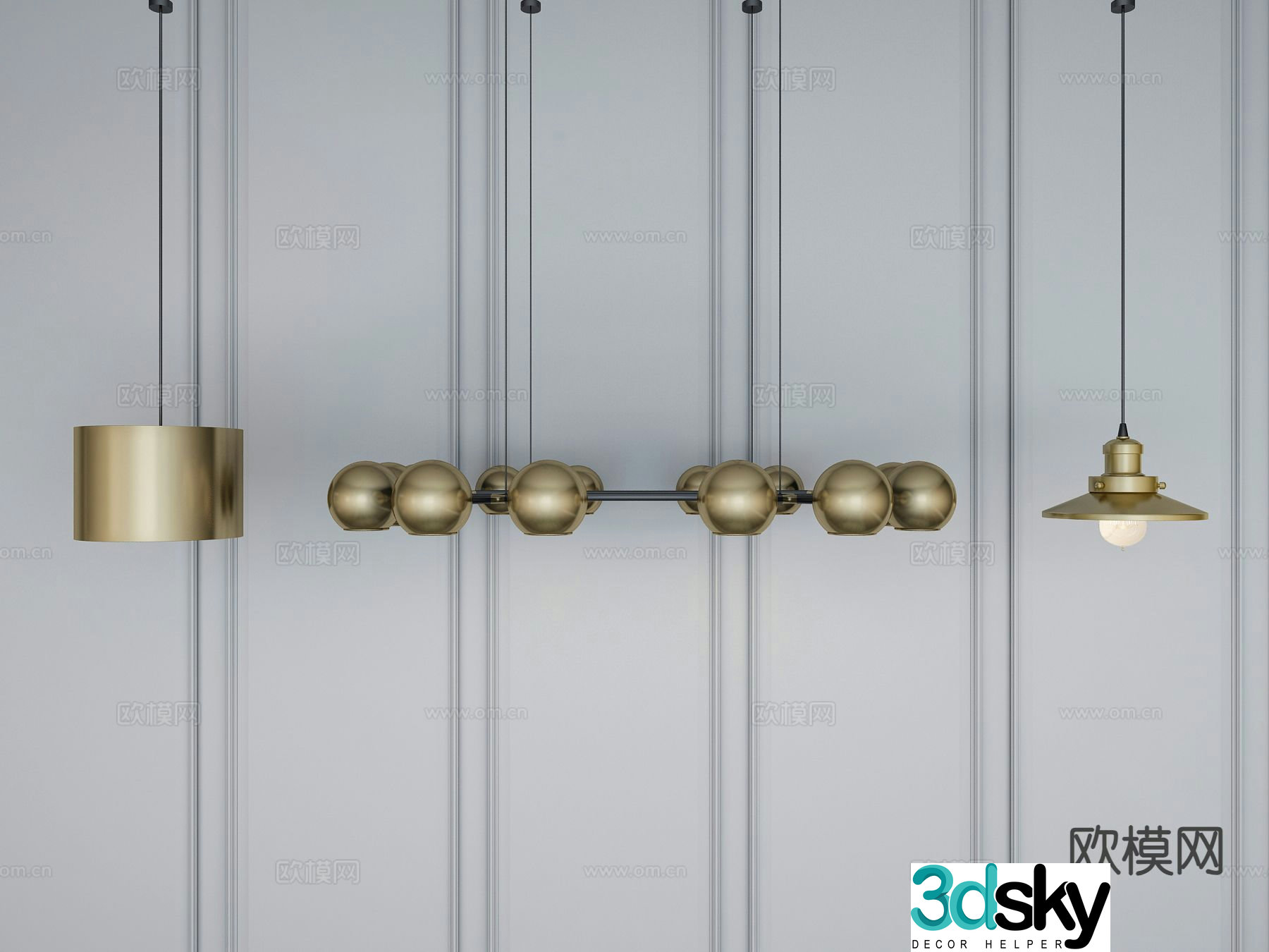 Light luxury small chandelier bedside small chandelier 3d model