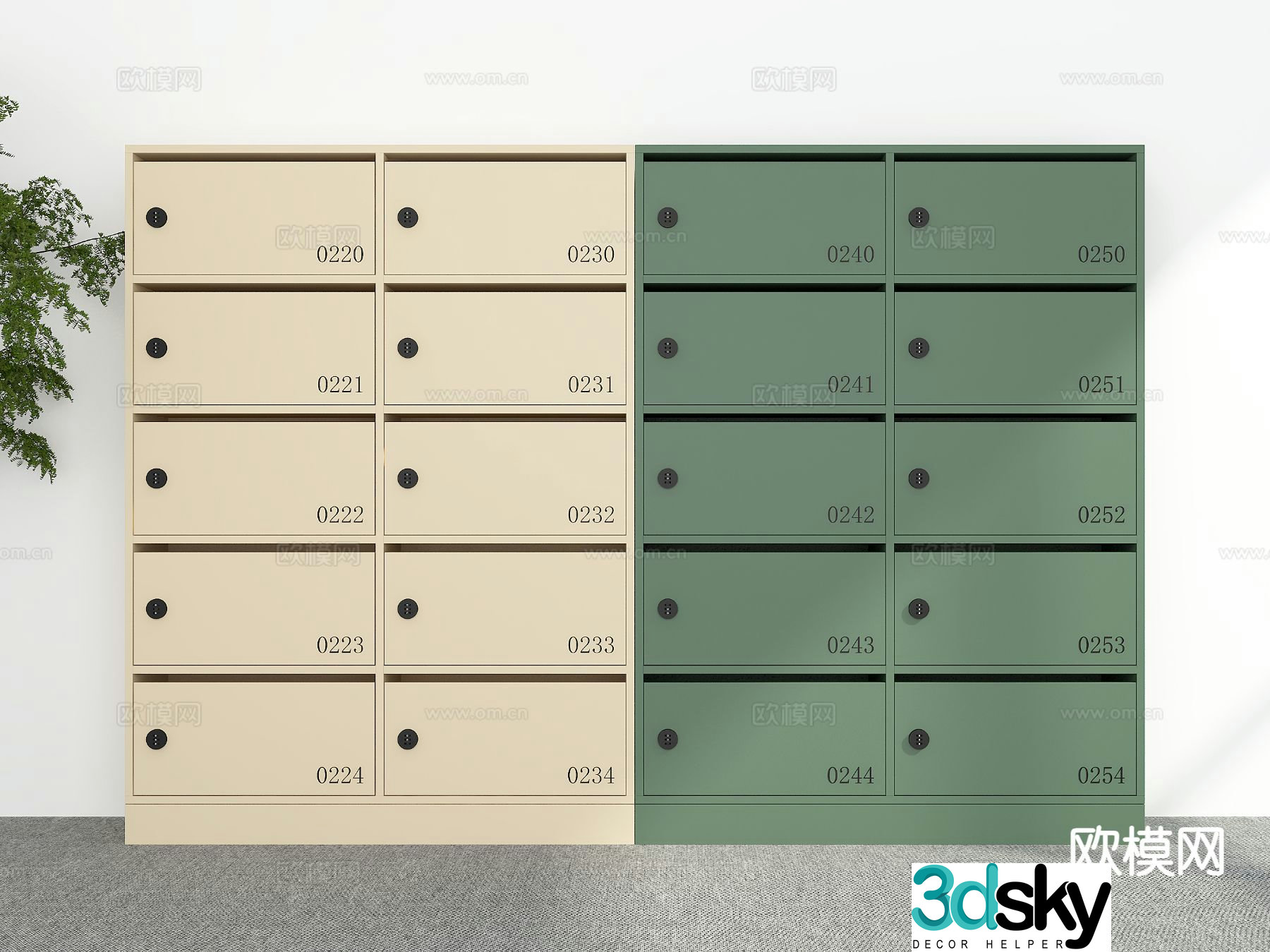 Modern mailbox storage box storage box 3d model