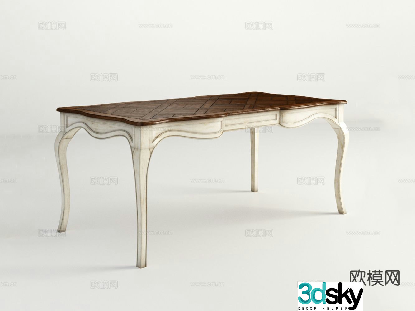American dining table 3d model