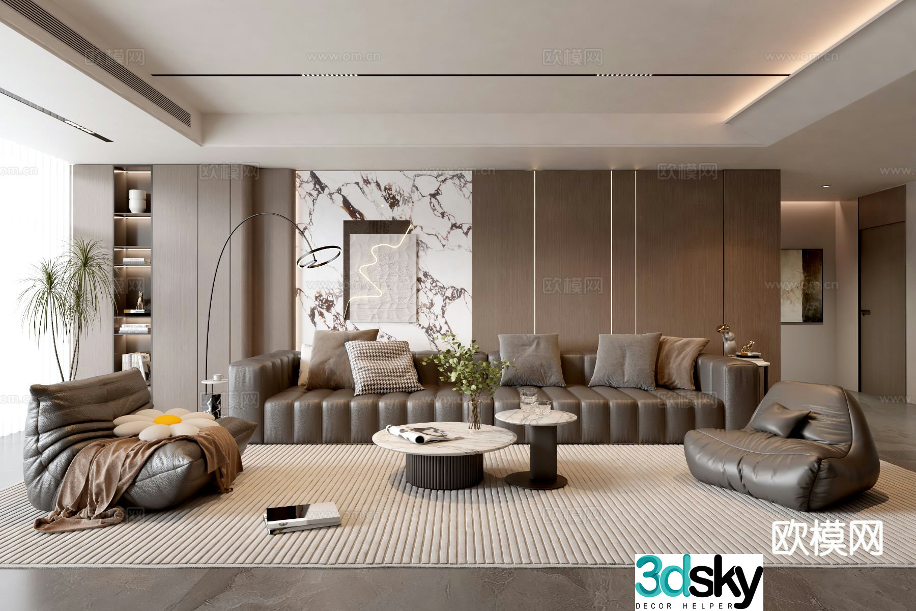 Italian living room 3d model