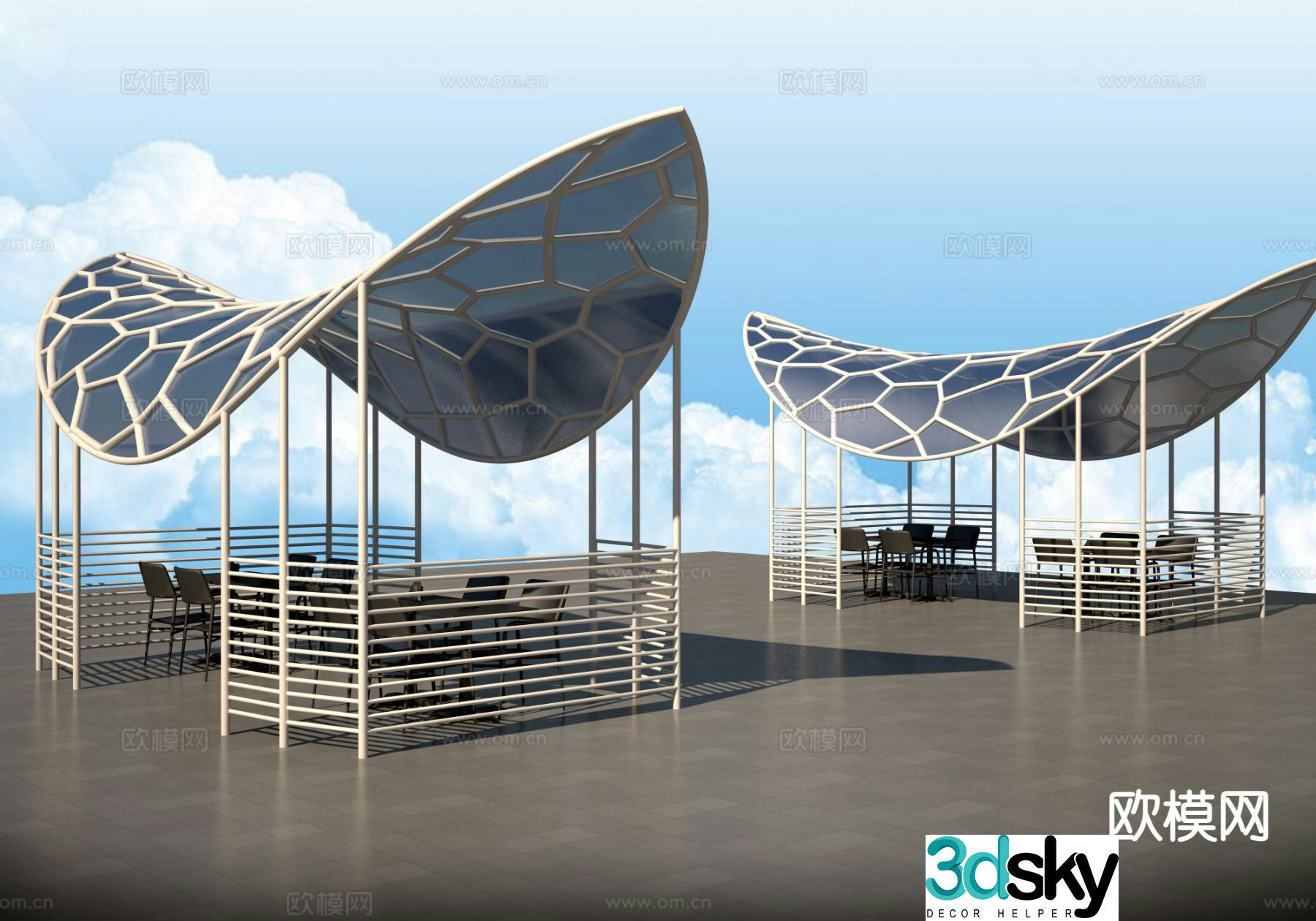 Art gallery gallery pavilion 3D model