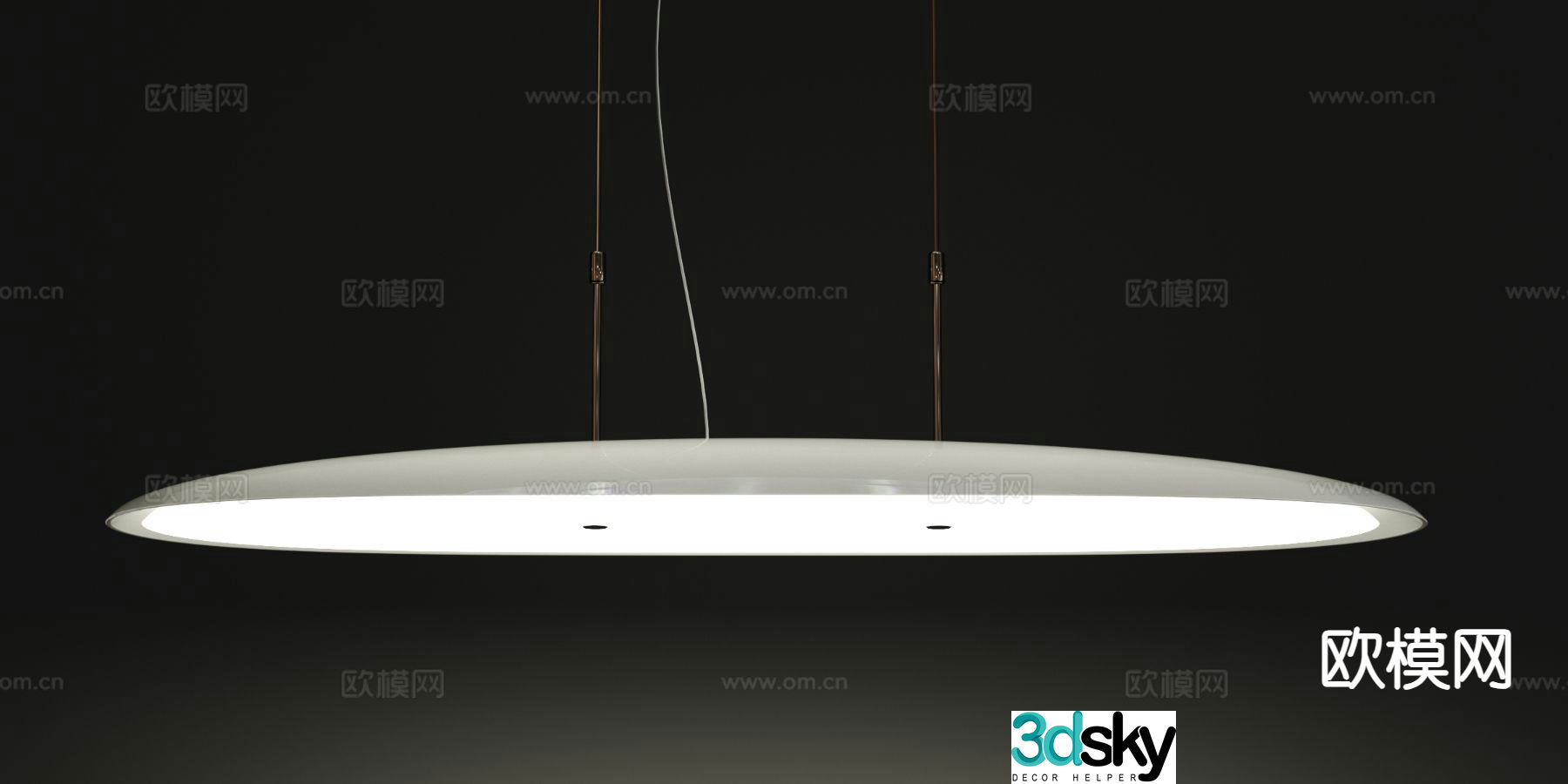 Simple chandelier hall chandelier 3d model