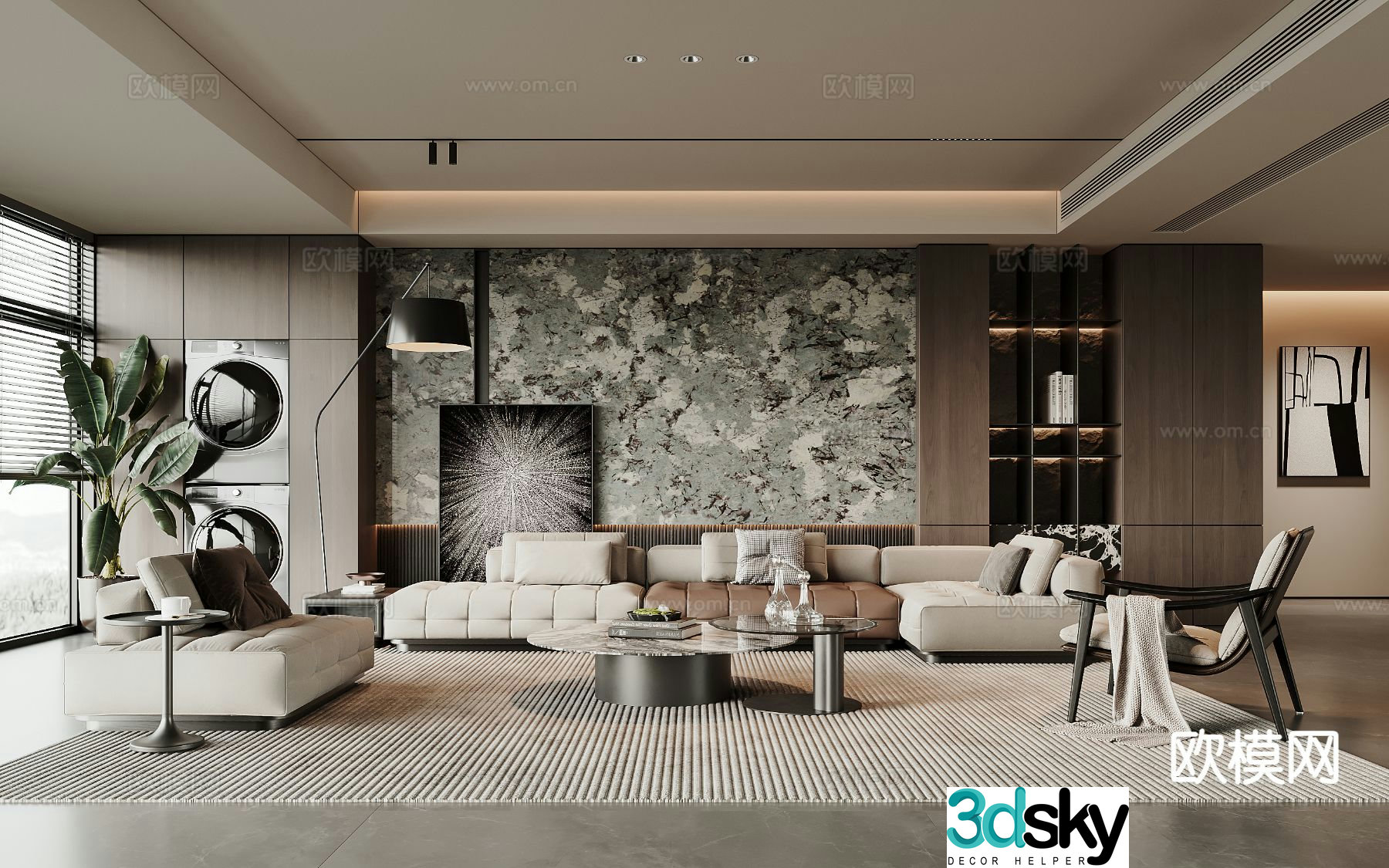 Italian living room 3d model