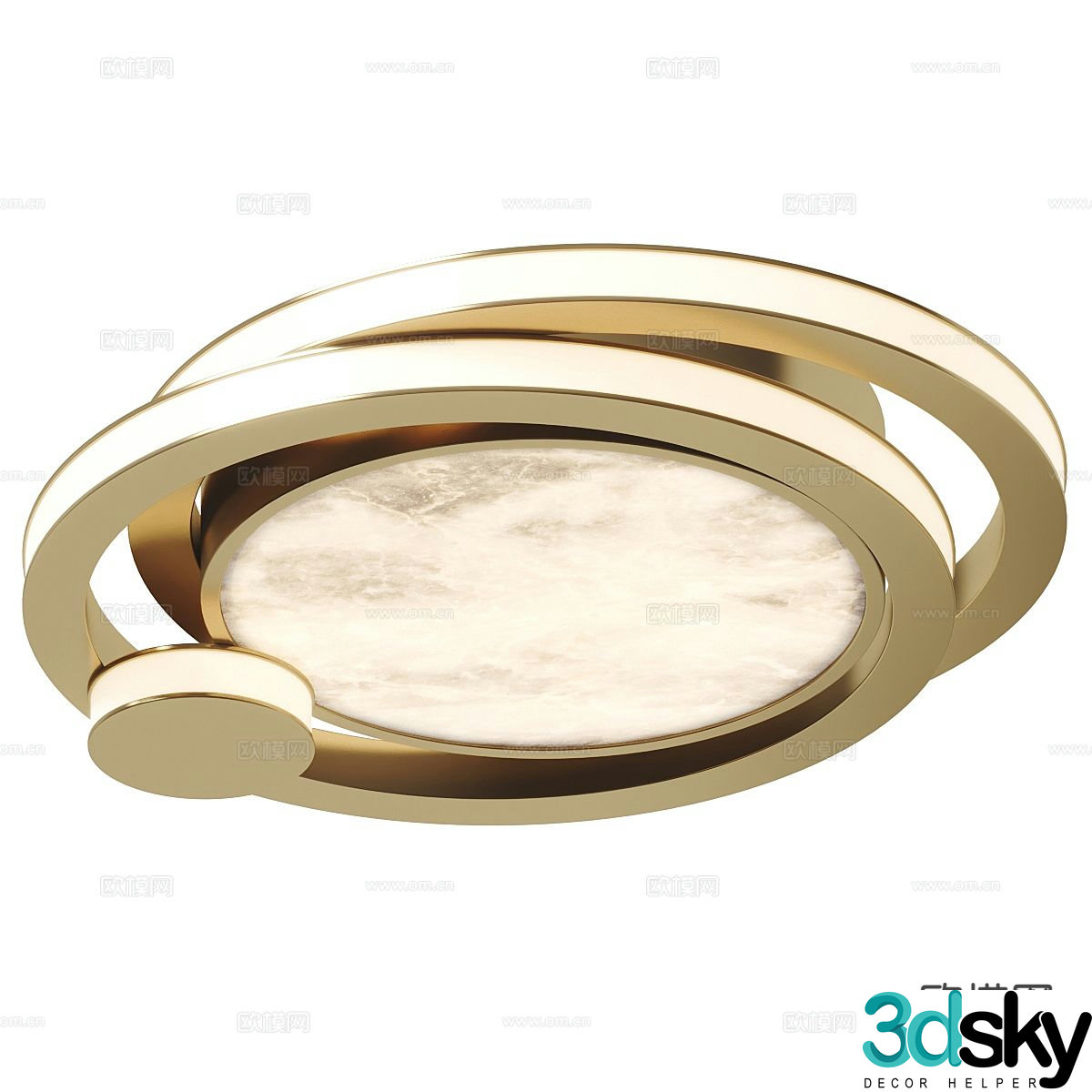Light luxury ceiling lamp geometric ceiling lamp 3d model