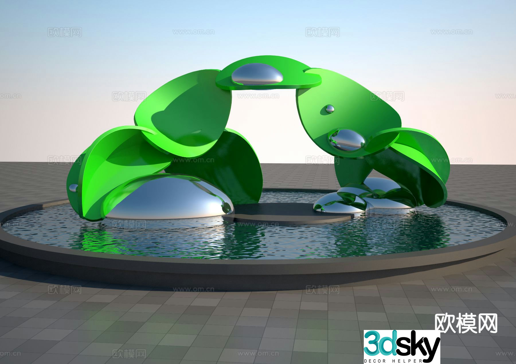 Abstract blade sculpture 3d model