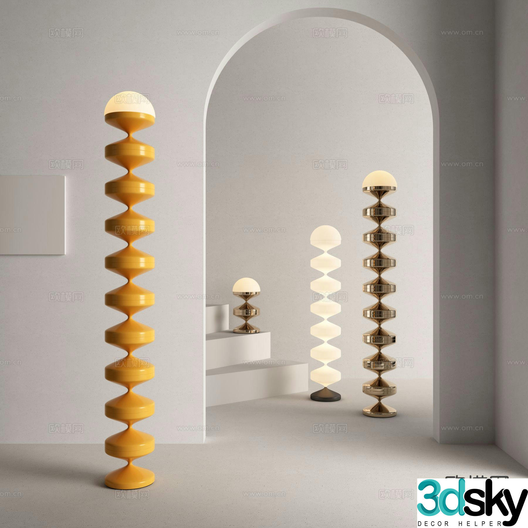 Modern floor lamp 3d model