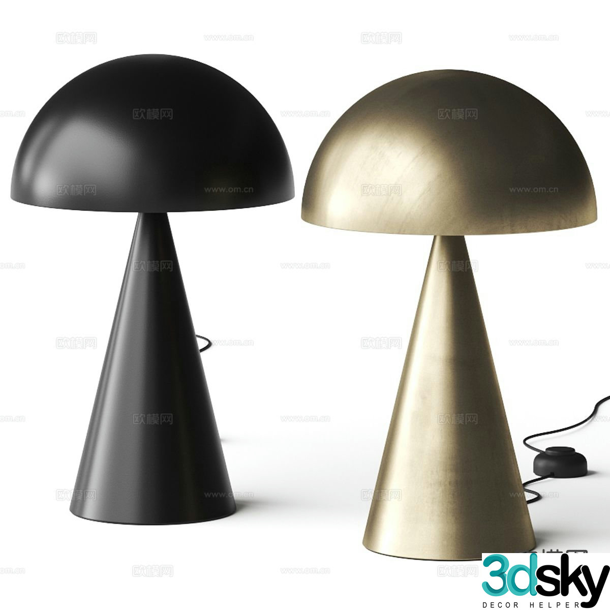 Italian table lamp 3d model