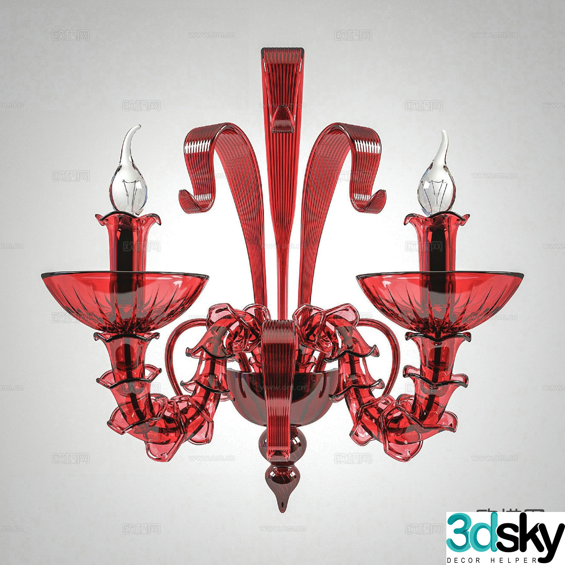 French Candelabra Wall Lamp 3d model
