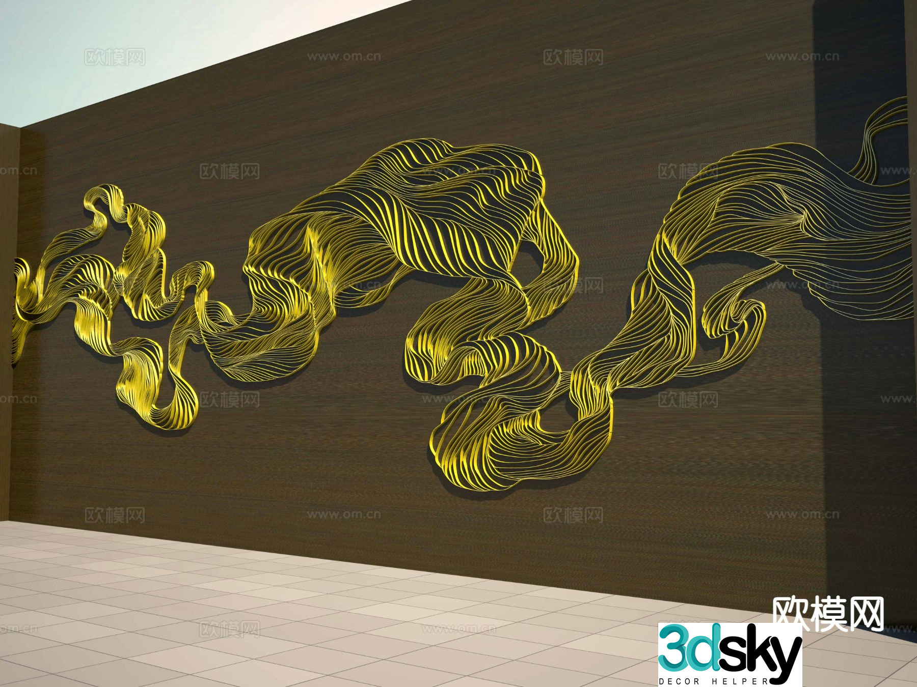 Silk Road Sculpture Landscape Sculpture 3D Model