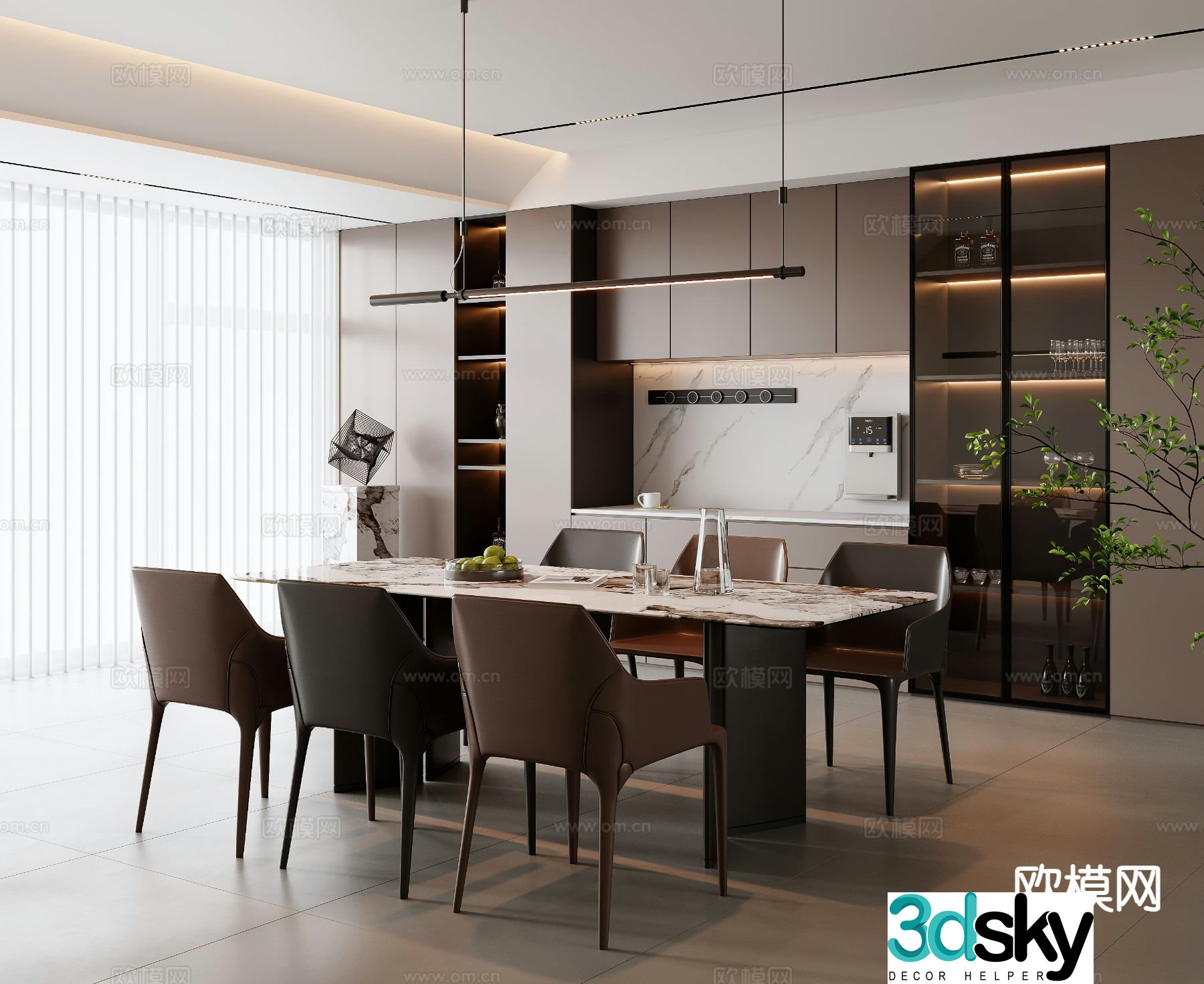 Italian restaurant 3d model