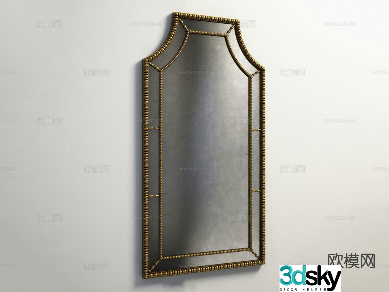 American mirror decorative mirror hanging mirror 3d model