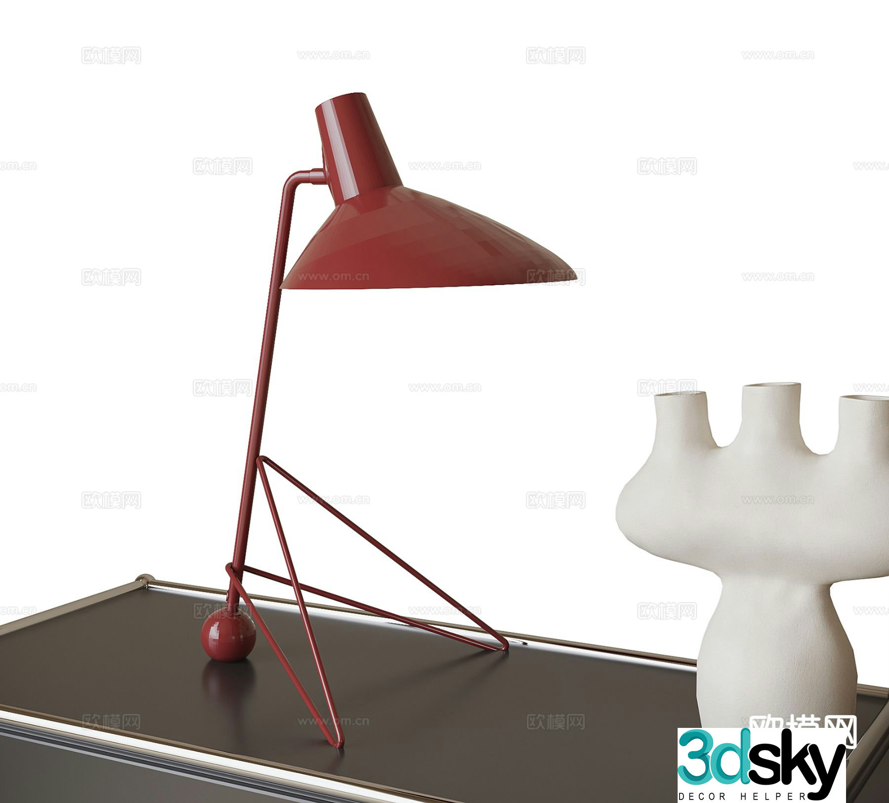 Simple table lamp bedside table lamp reading lamp 3d model