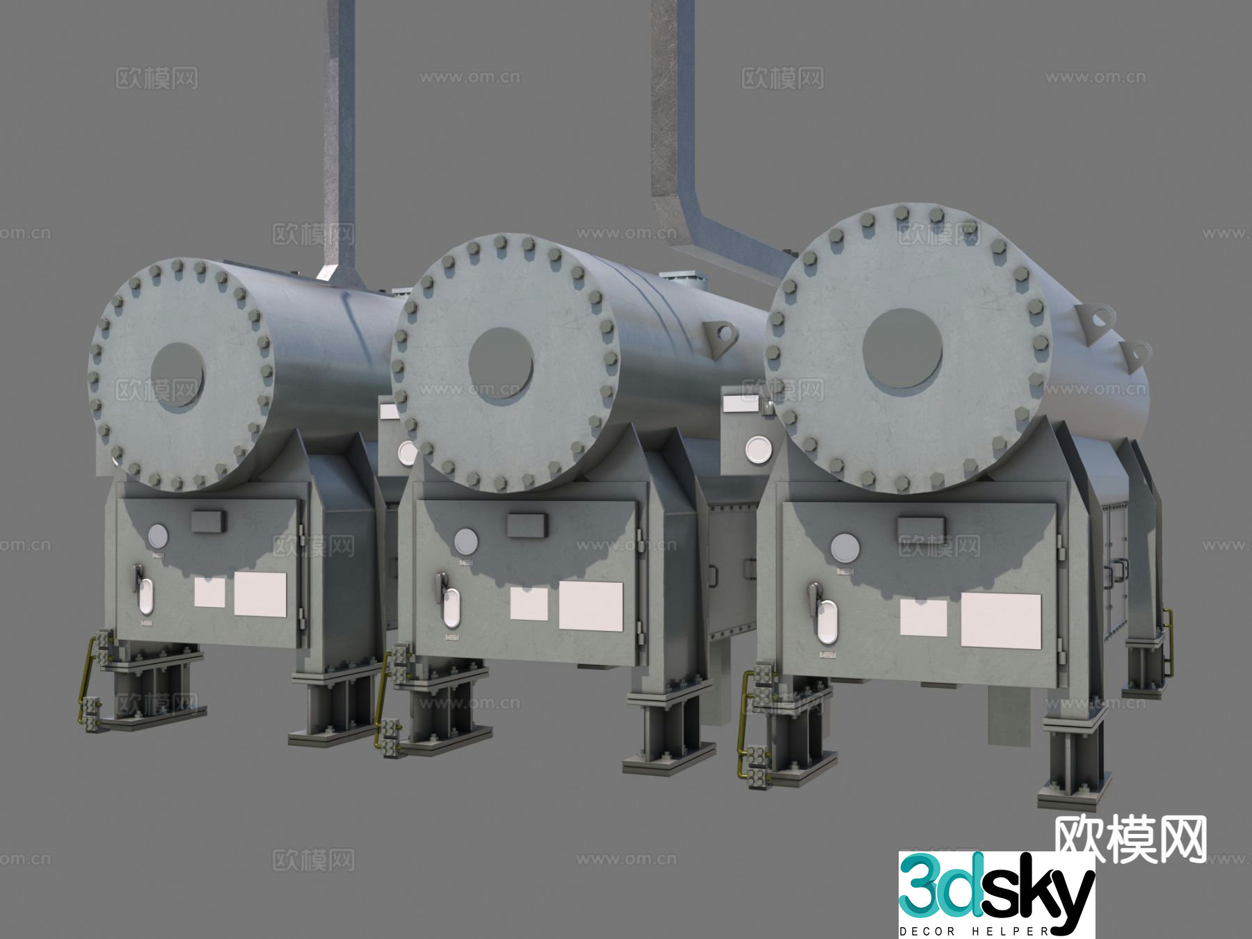 High voltage circuit breaker transformer 3d model