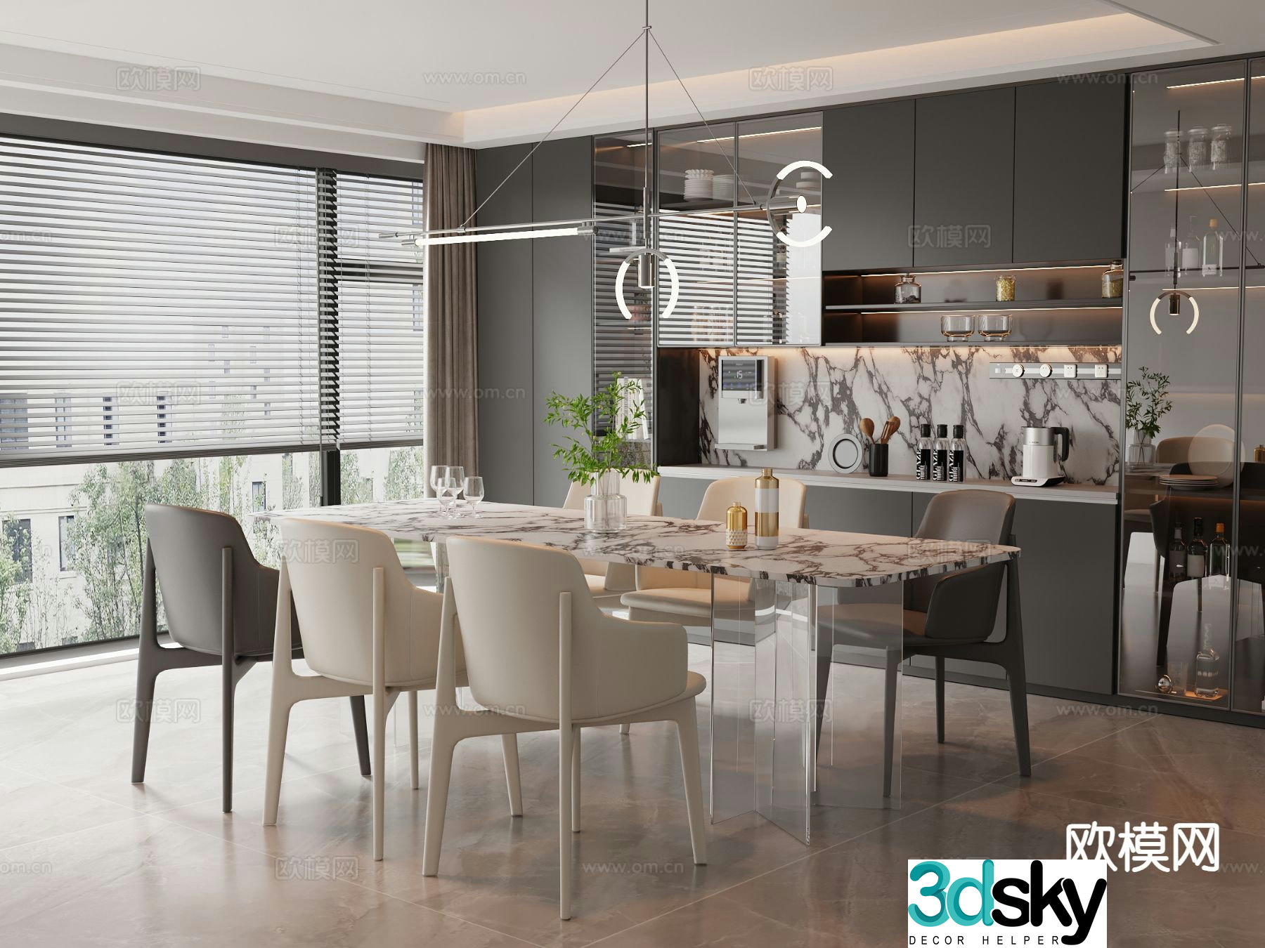 Italian restaurant 3d model