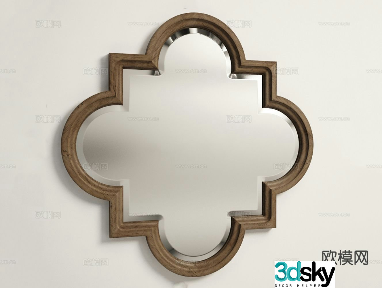 American mirror decorative mirror hanging mirror 3d model