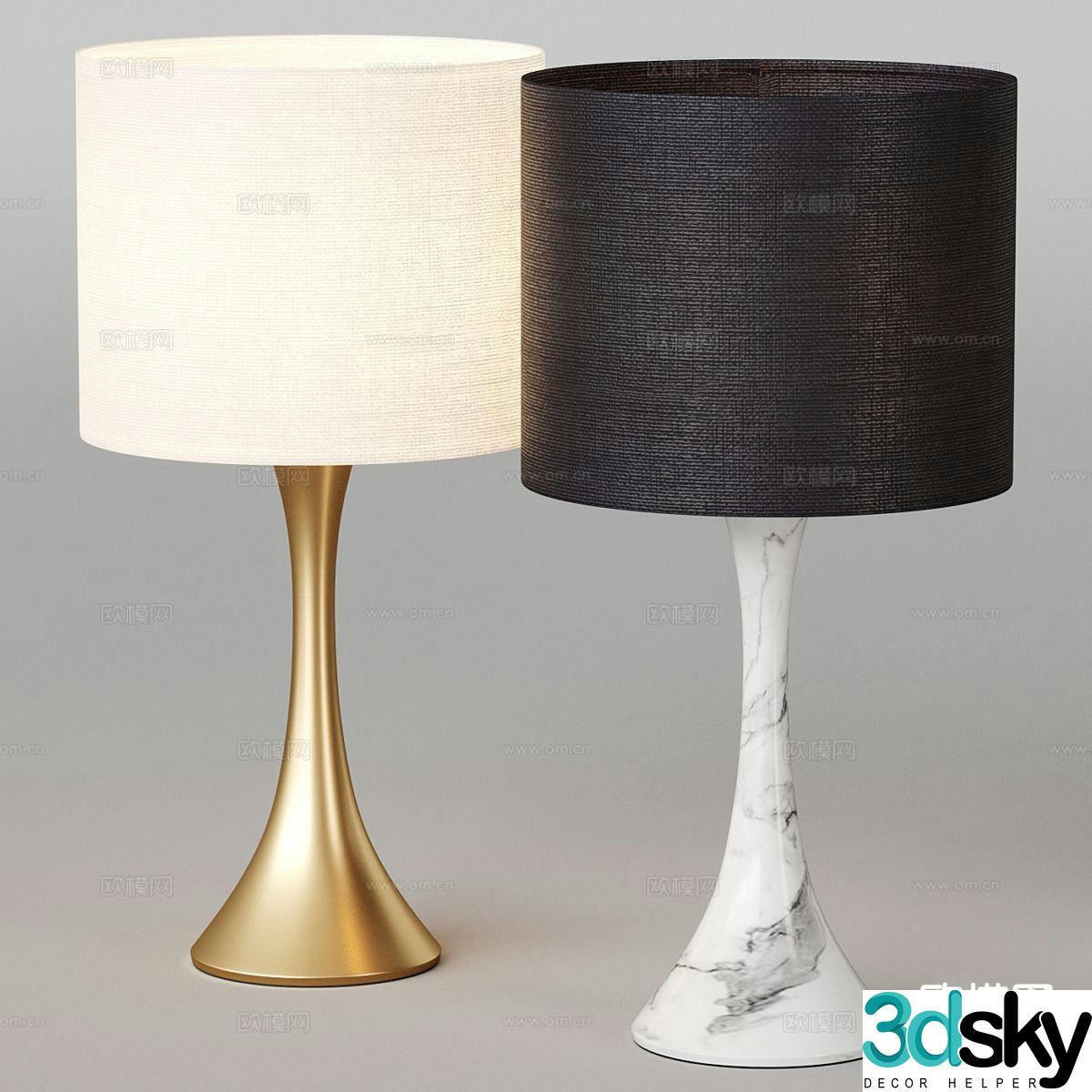 Modern desk lamp 3d model