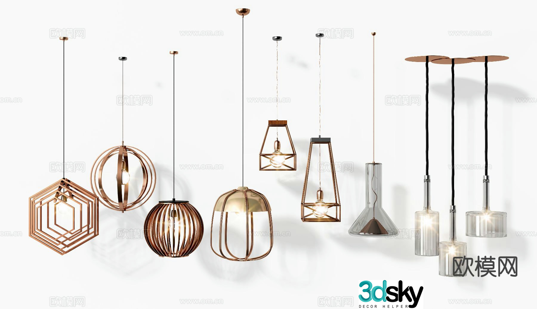 Fashion chandelier metal small chandelier 3d model