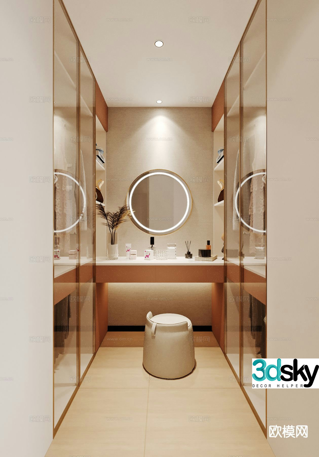 Modern cloakroom 3d model