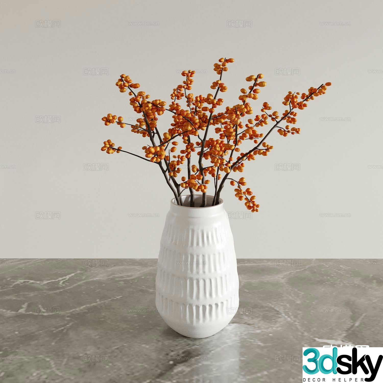 vase floristry flower flower arrangement 3d model