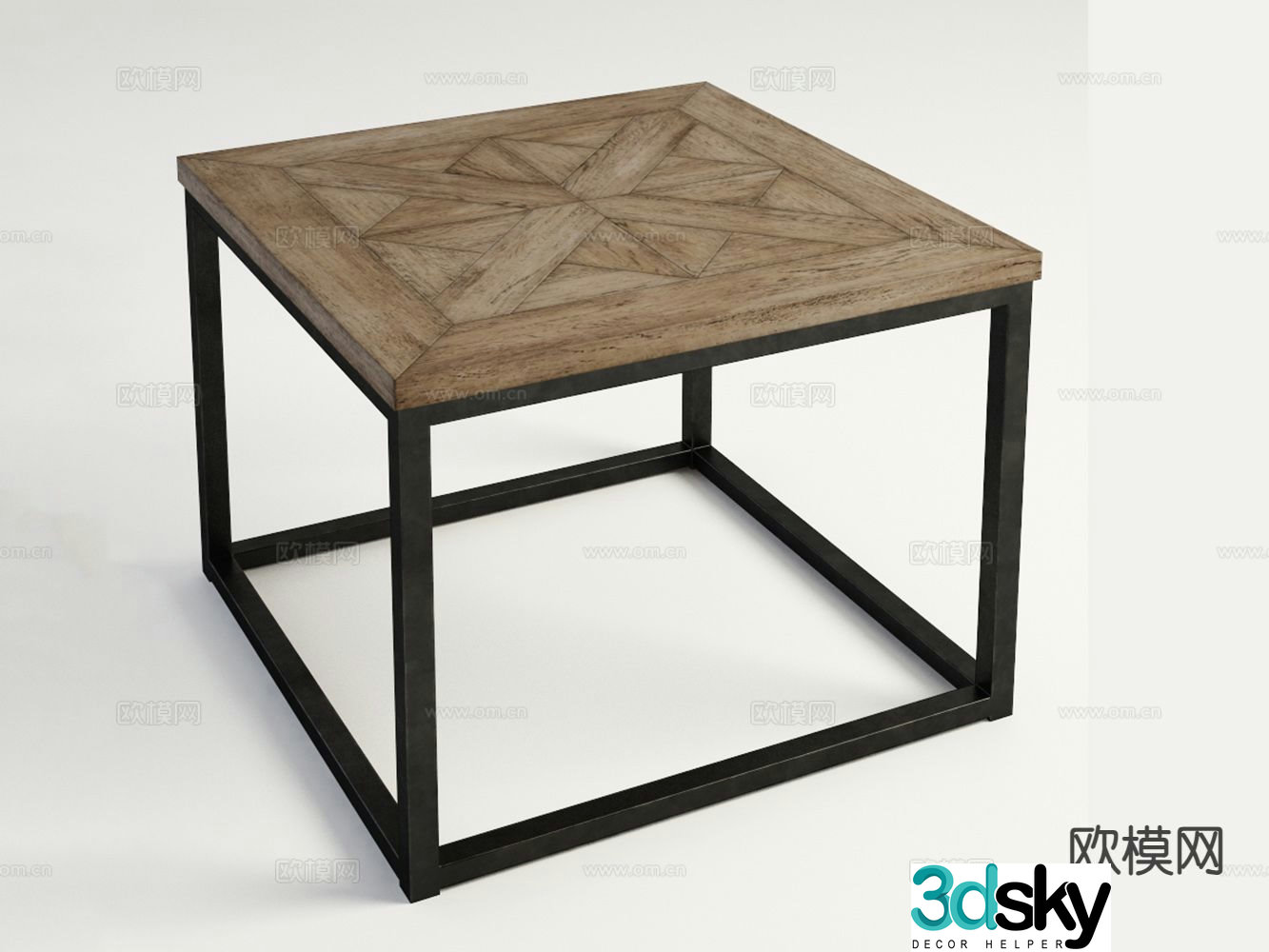 Wabi-sabi coffee table square table 3d model