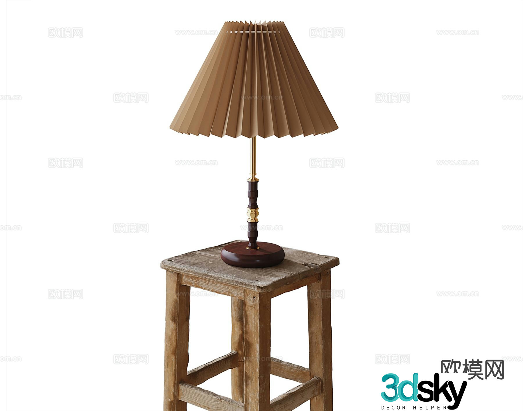 Medieval style desk lamp umbrella desk lamp 3d model
