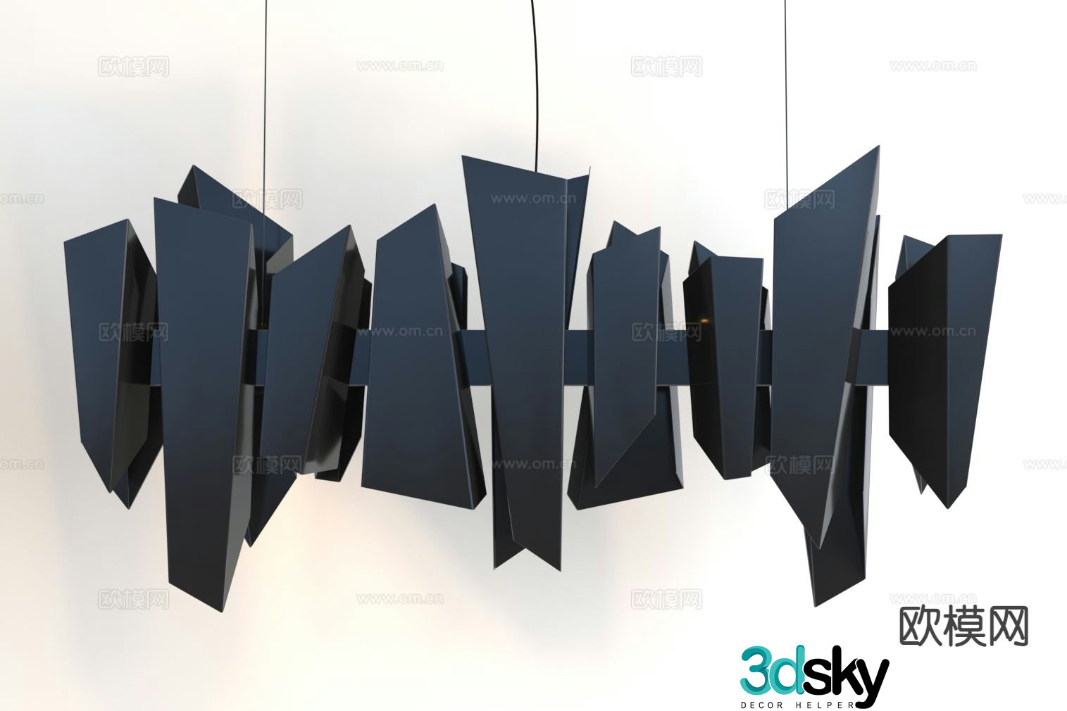 Geometric chandelier art chandelier 3d model