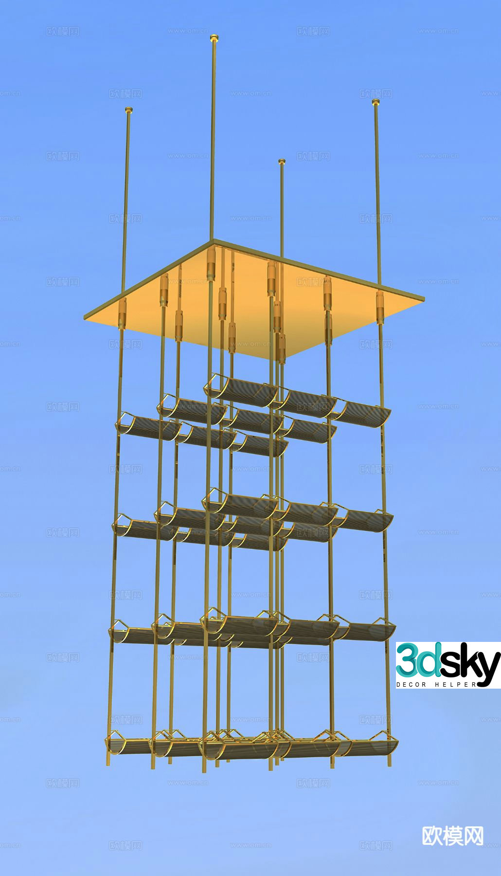 Light luxury decorative lamp lobby lamp 3d model