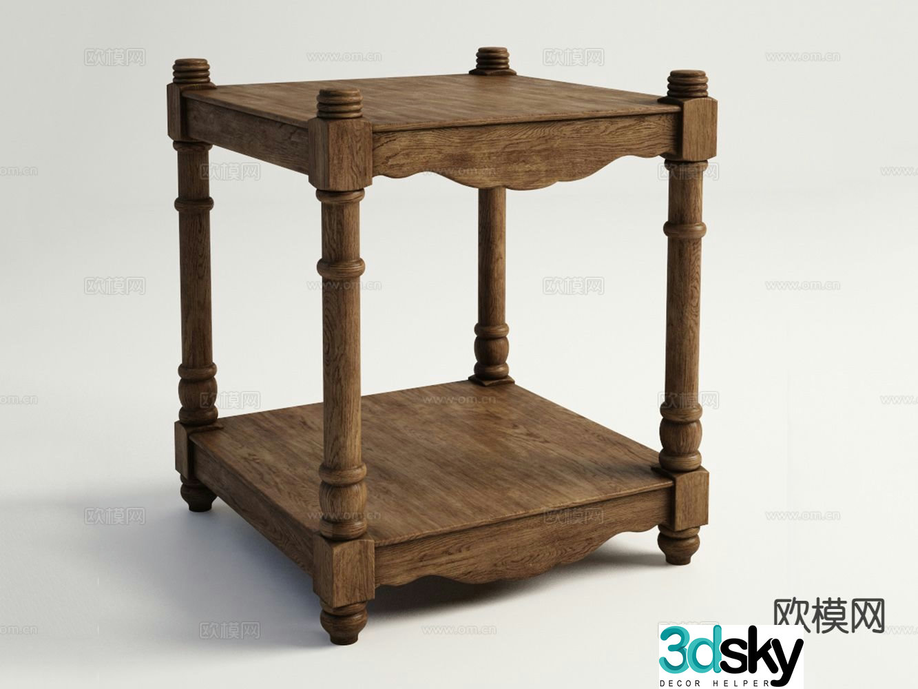 American corner table side table table table 3d model