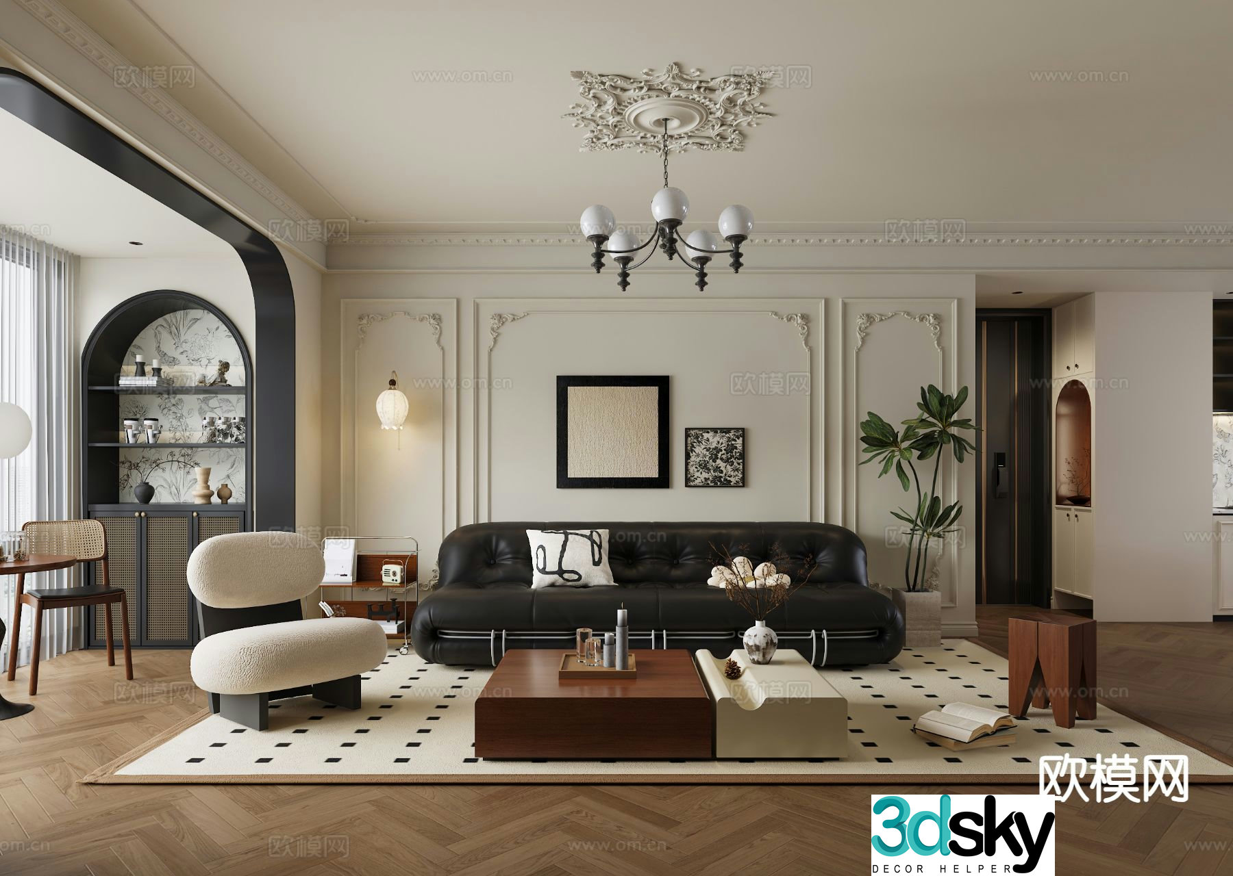 French restaurant 3d model
