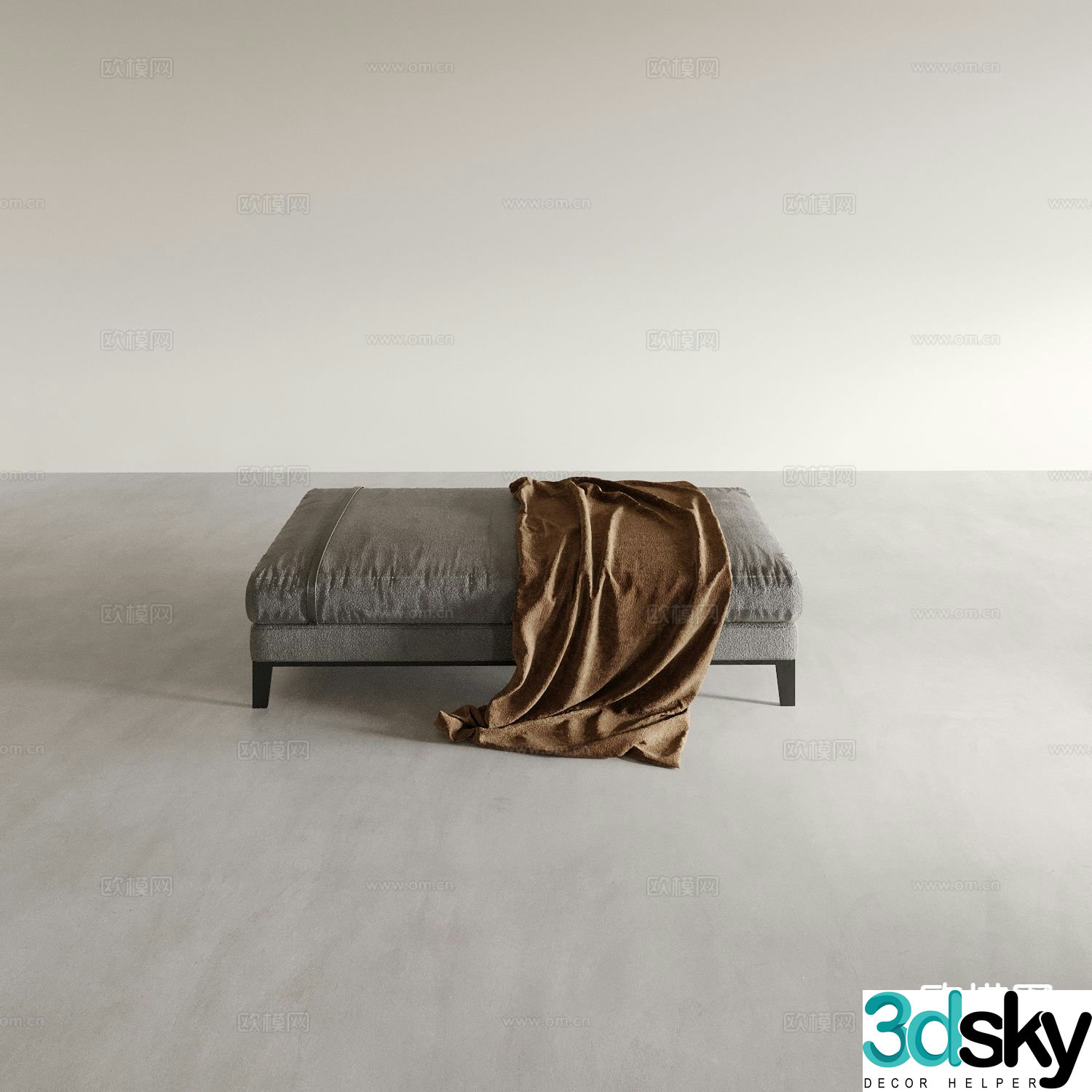 Sofa stool shoe changing stool bench 3d model