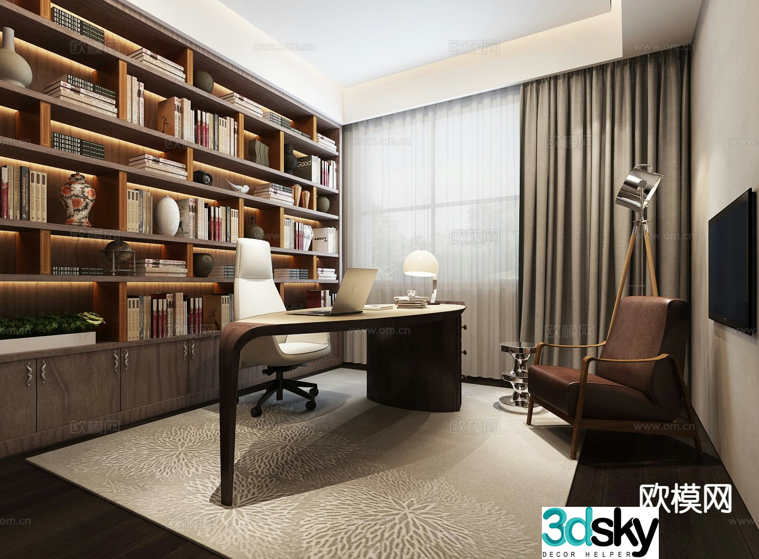 American study 3d model