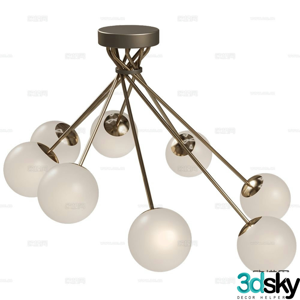 Italamp Italian style multi-head chandelier 3d model