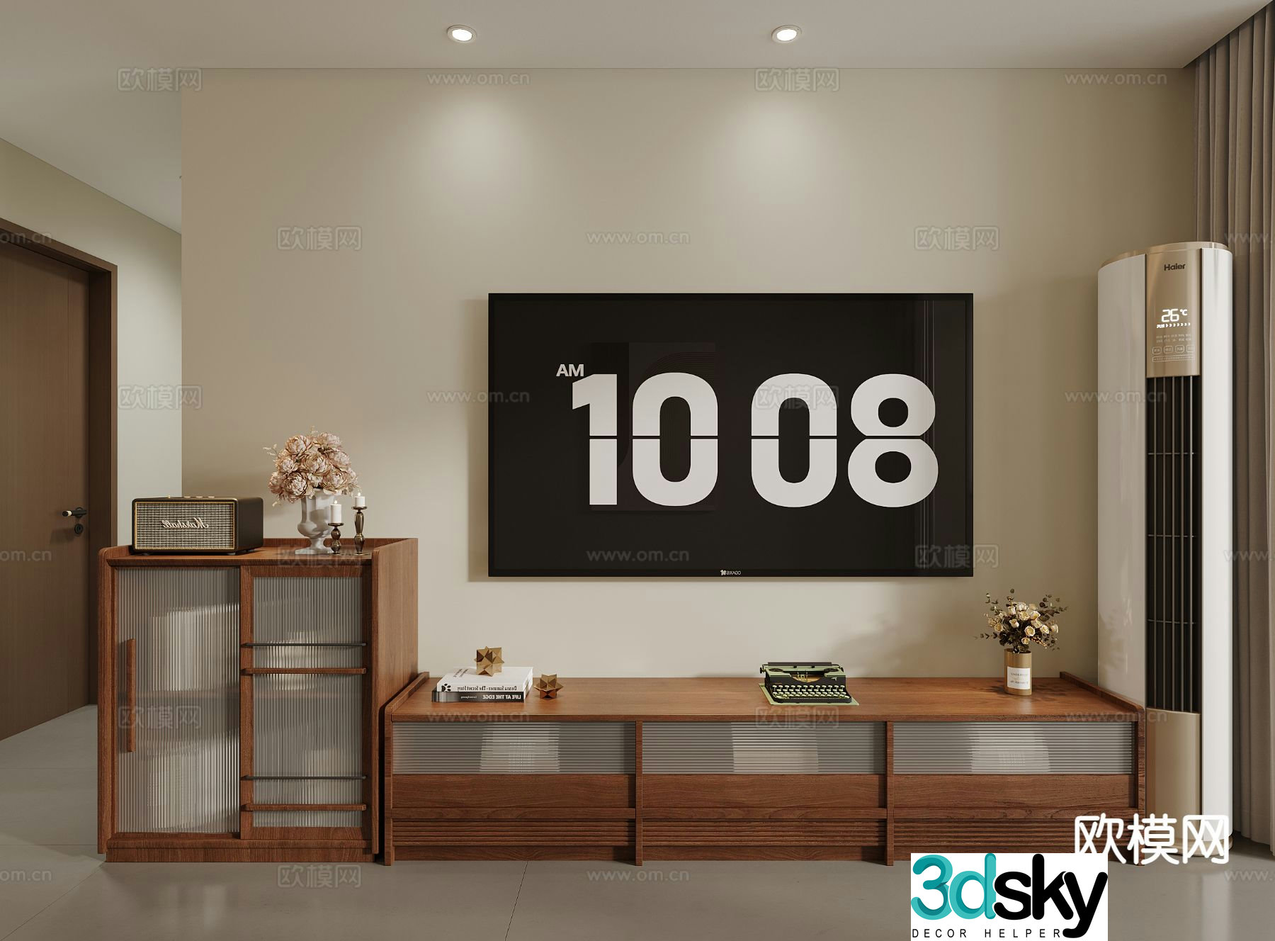 Medieval style TV cabinet 3D model