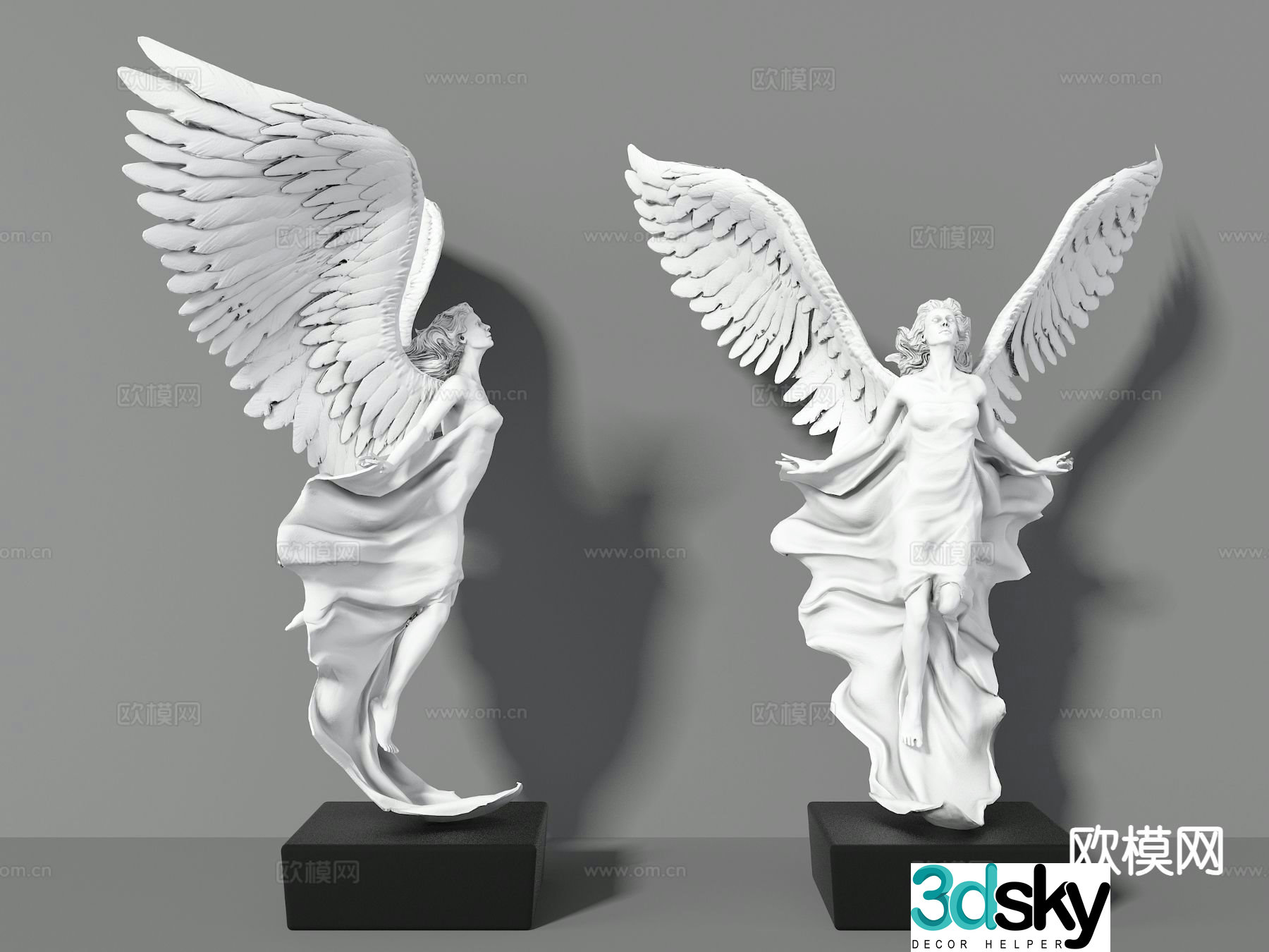 Angel sculpture figure sculpture 3d model