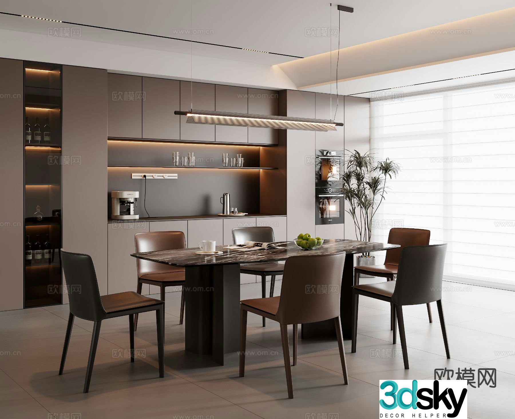 Italian restaurant 3d model