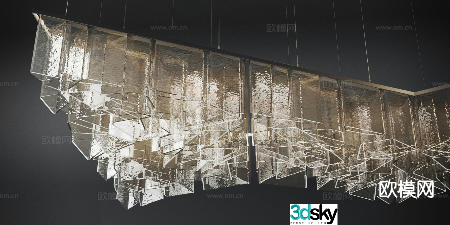 Light luxury decorative lamp crystal lamp 3d model