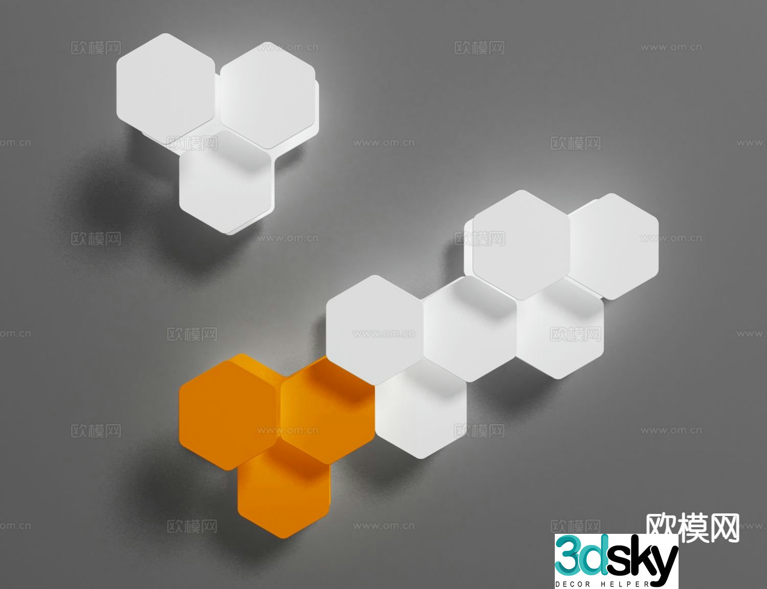 Modern minimalist wall light geometric wall light 3d model