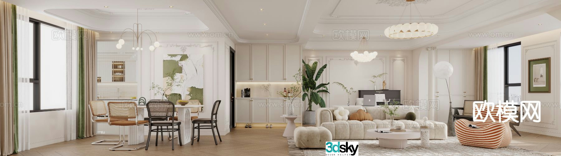 French restaurant 3d model