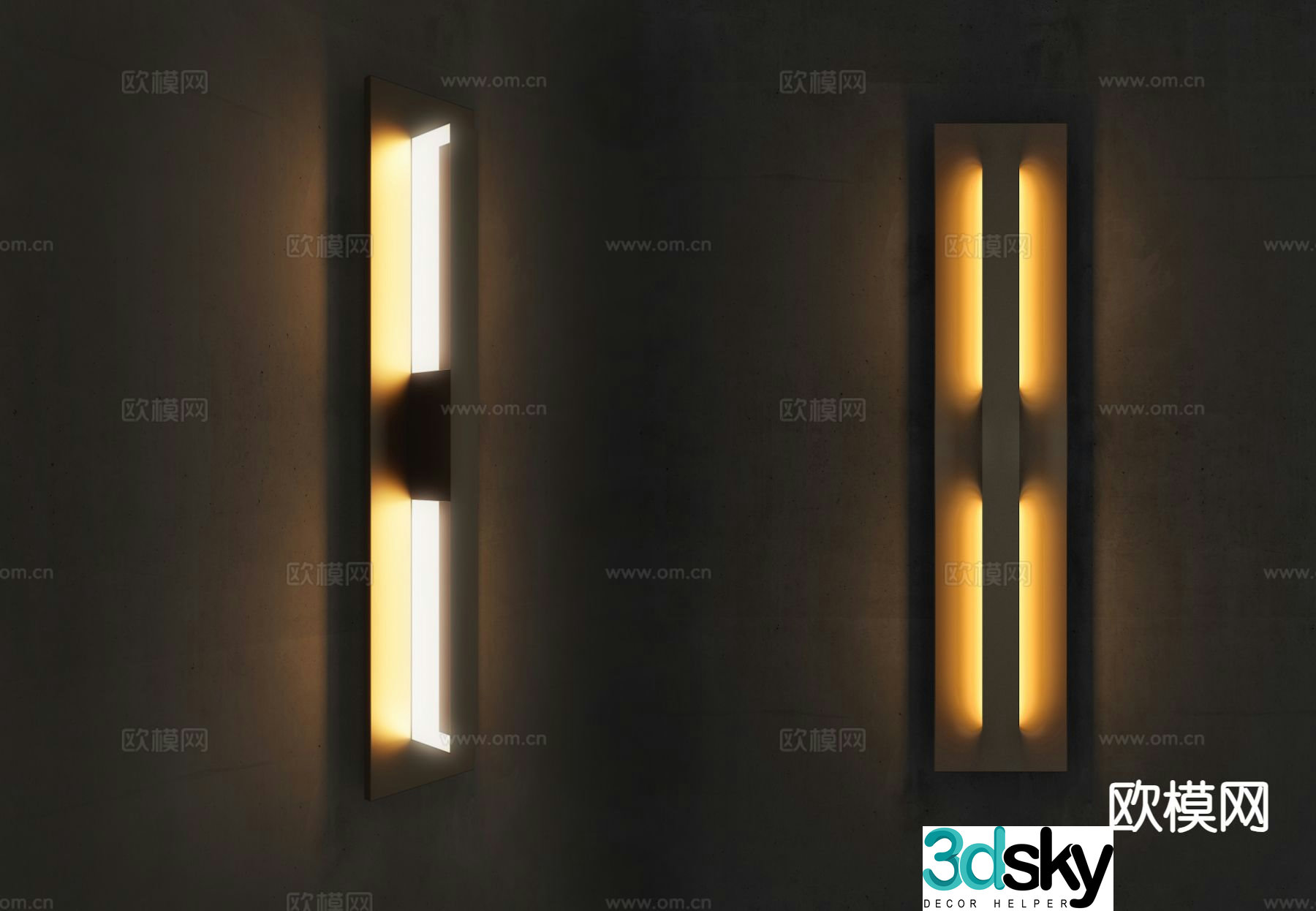 Industrial style wall lamp 3d model