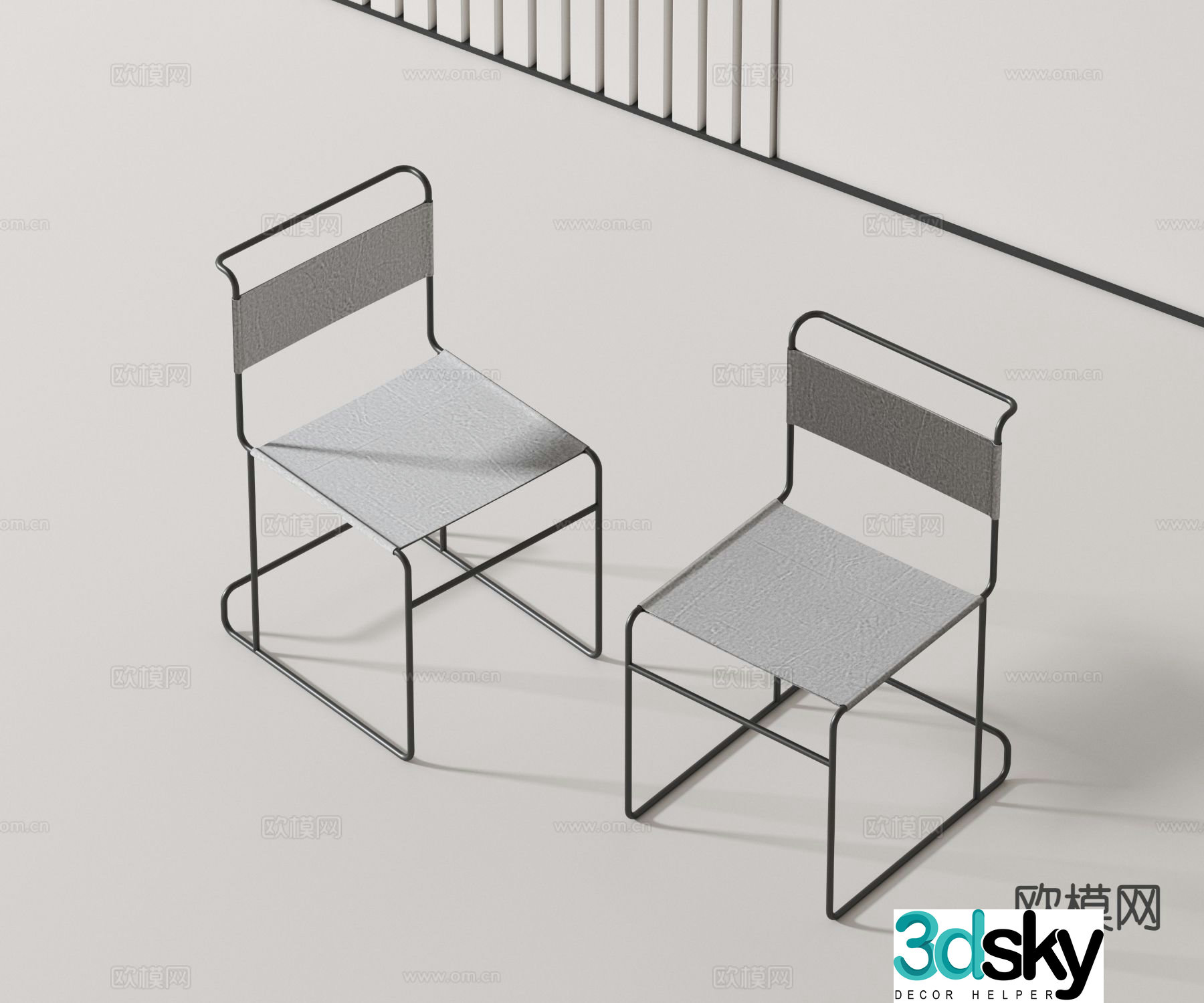 Modern chair single chair leisure chair 3d model