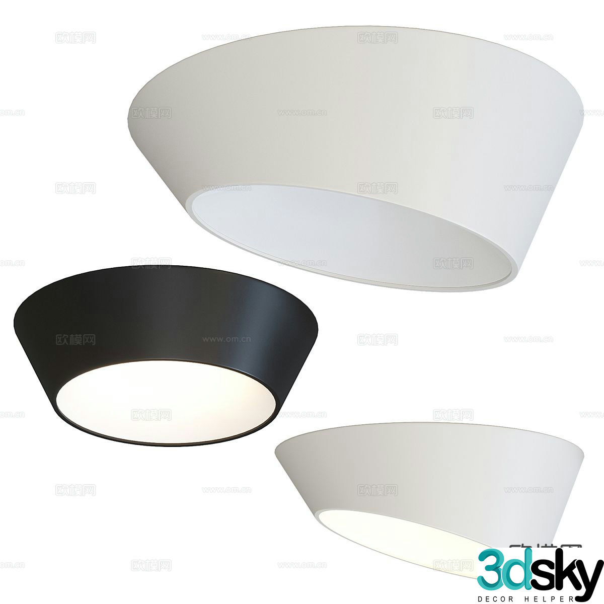 Geometric ceiling lamp 3d model