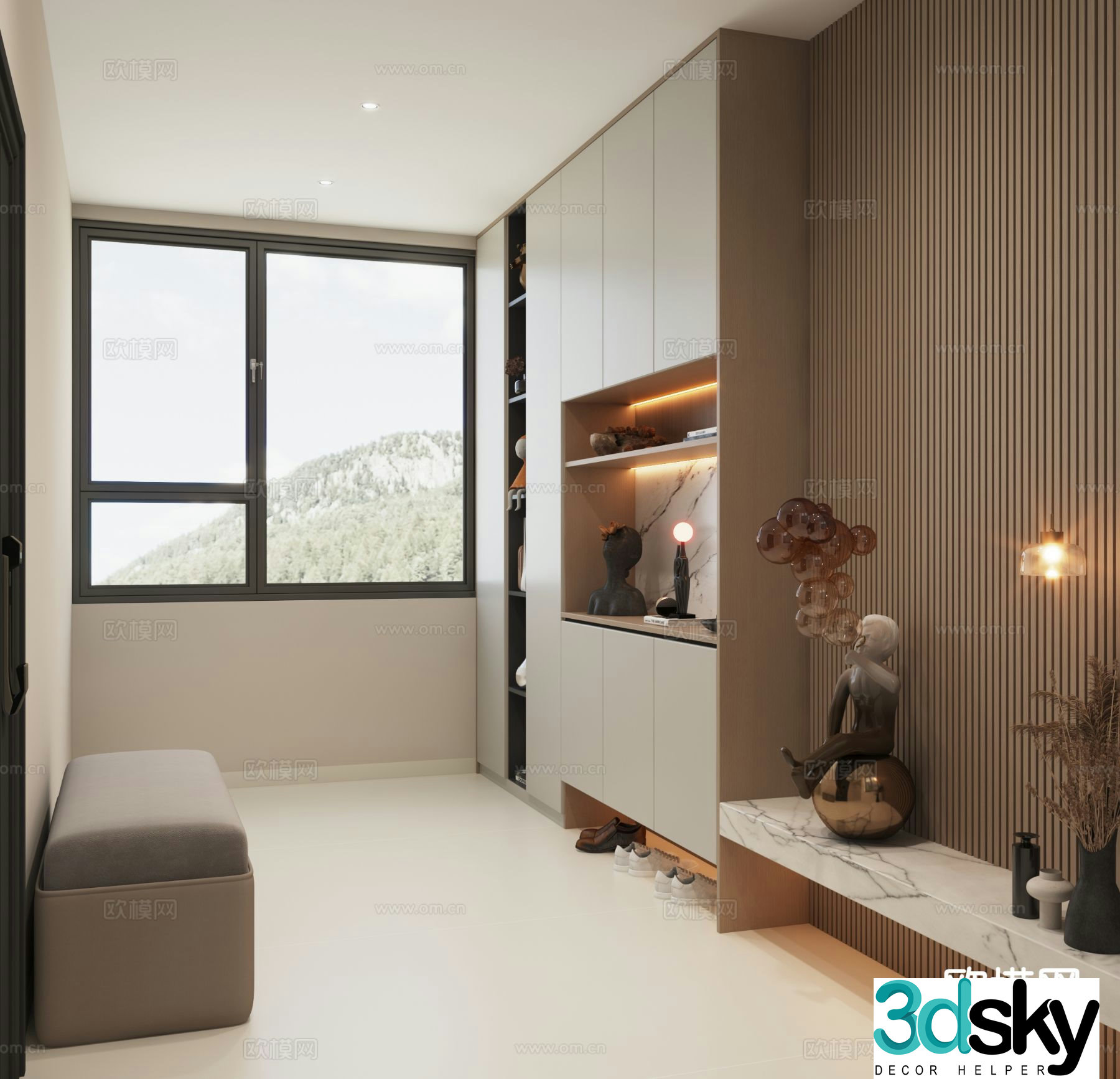 Entrance shoe cabinet Entry shoe cabinet 3D model